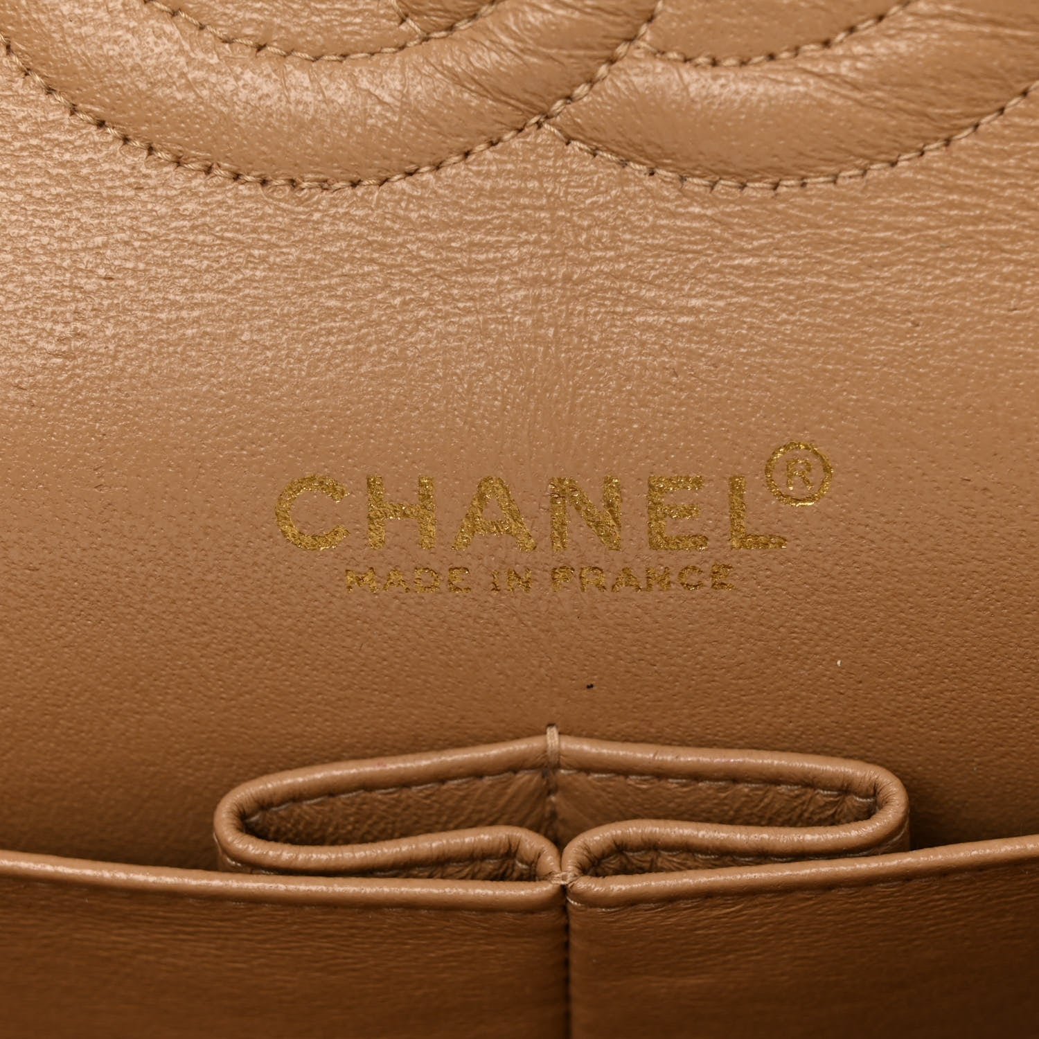 Chanel Lambskin Quilted Medium Double Flap Beige 6 of 13