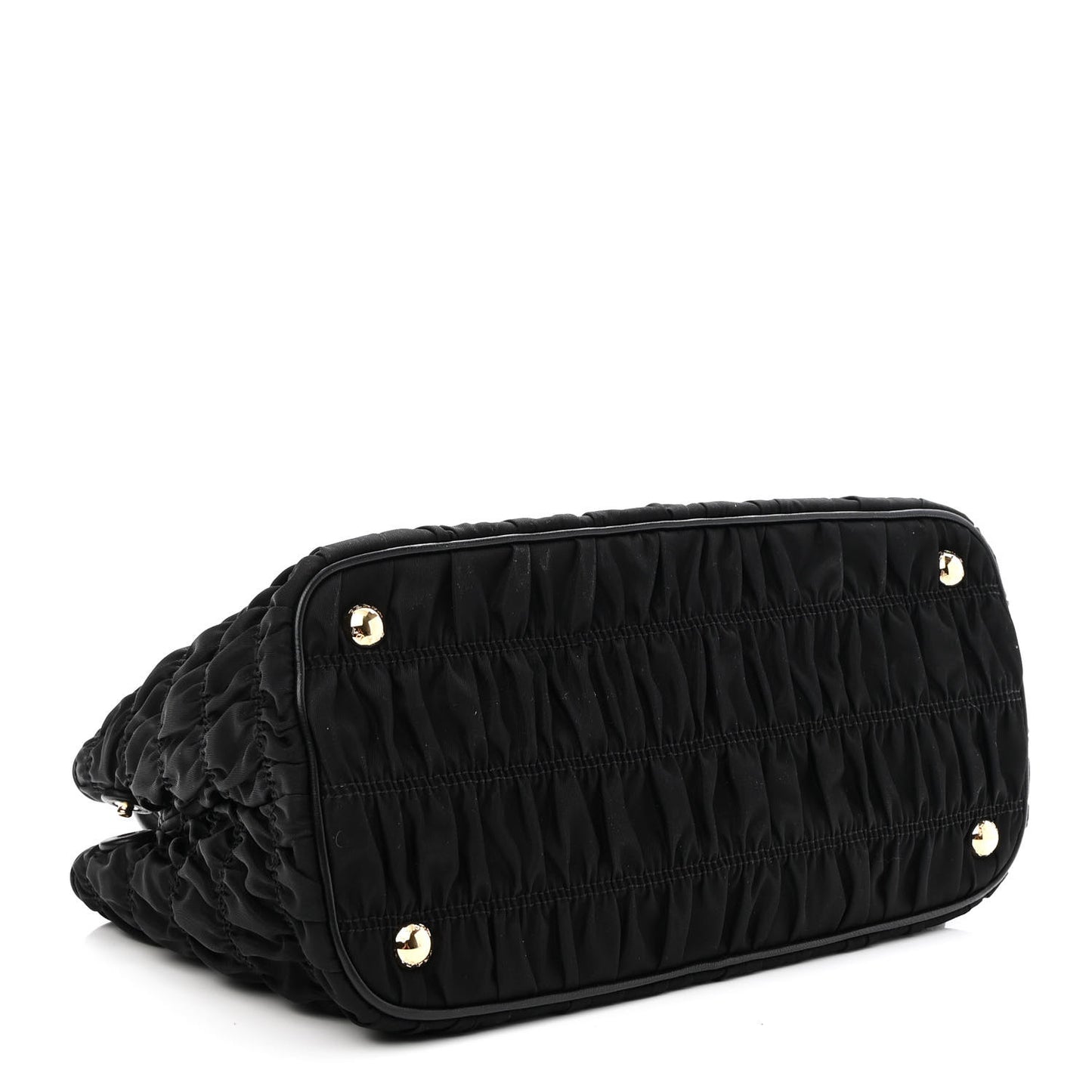 Tessuto Nylon Gaufre Small Tote Black