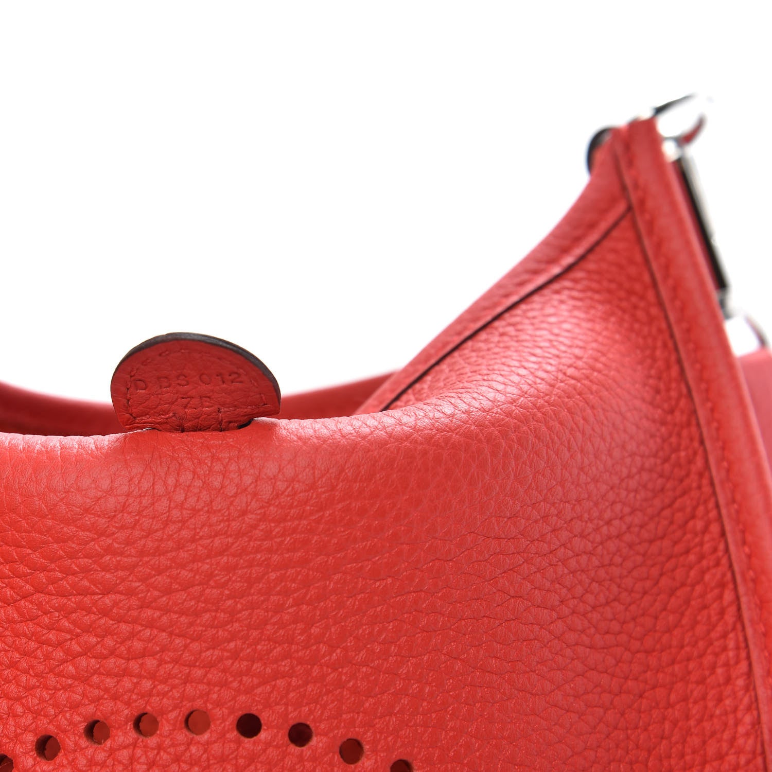 Hermes Taurillon Clemence Evelyne TPM Rouge De Coeur Bleu Du Nord 7 of 10