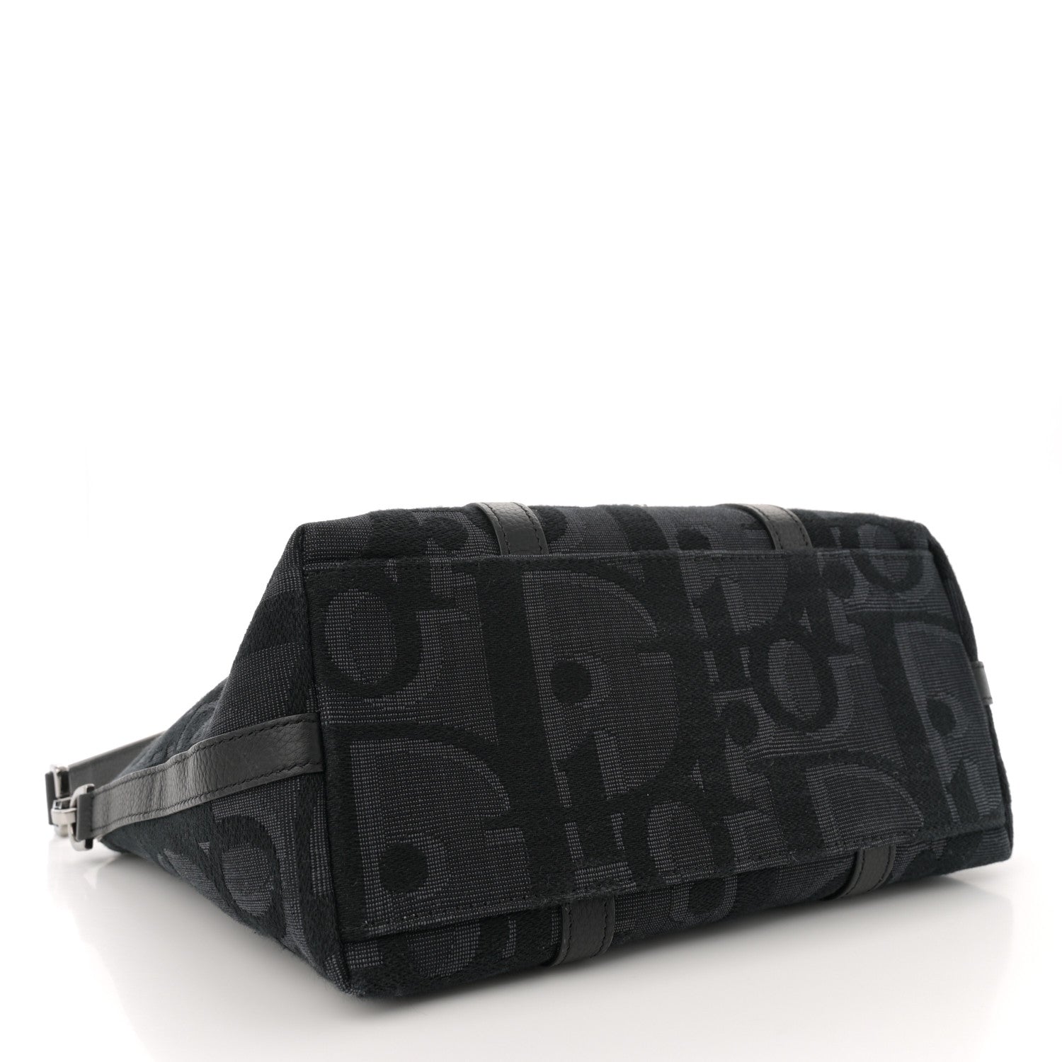 Christian Dior Maxi Oblique Jacquard Weekender 25 Black 4 of 11