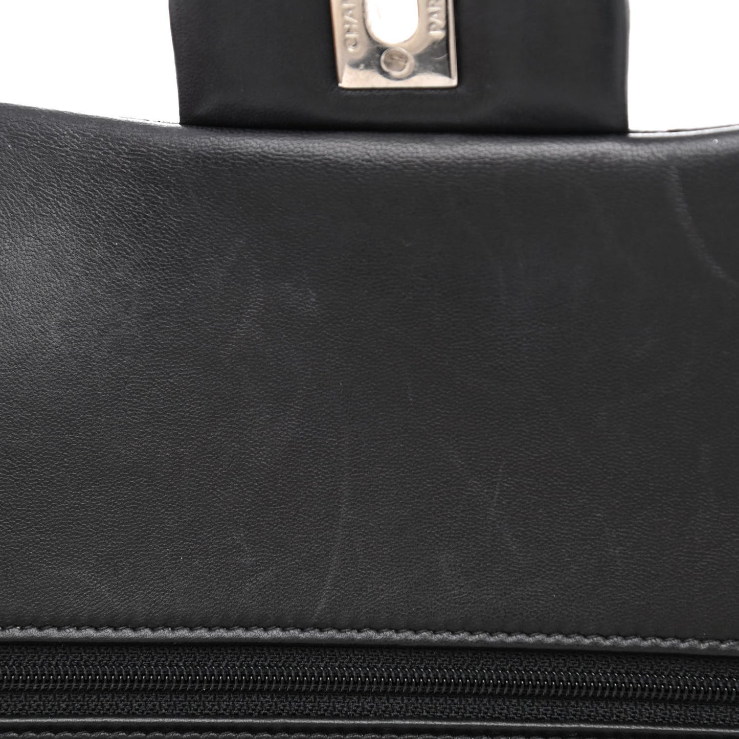 Lambskin Quilted Jumbo Double Flap Black