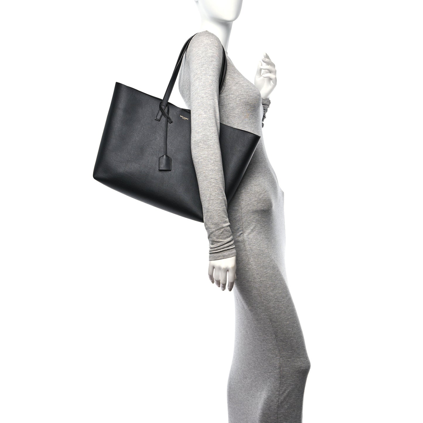 Calfskin Large Shopping Tote Black