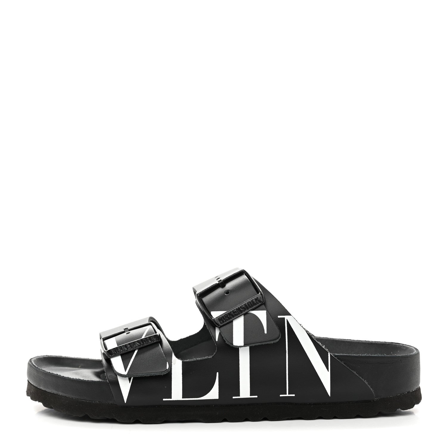 VALENTINO レザーサンダル 37 Valentino Garavani Calfskin VLTN Birkenstock Slide Sandals 37