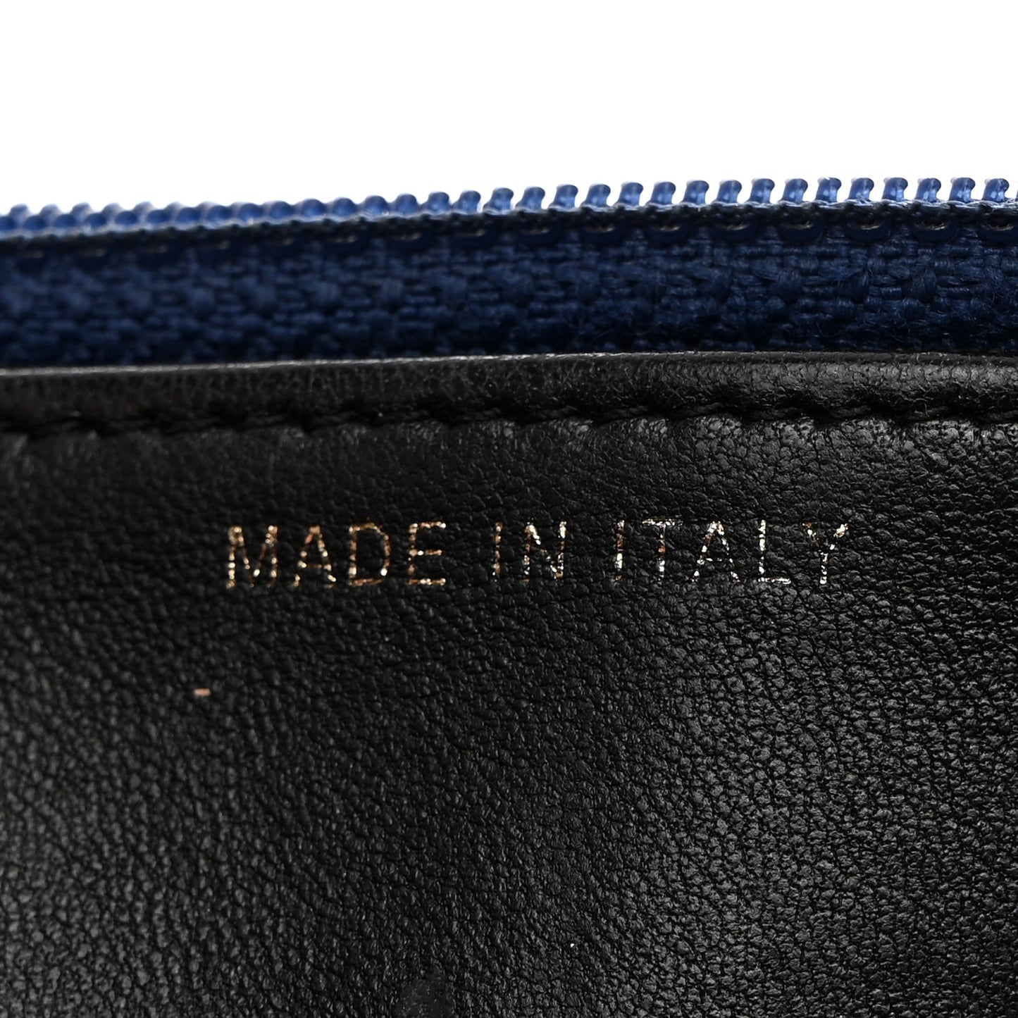 Lambskin Quilted Elegant CC Wallet On Chain WOC Blue Black