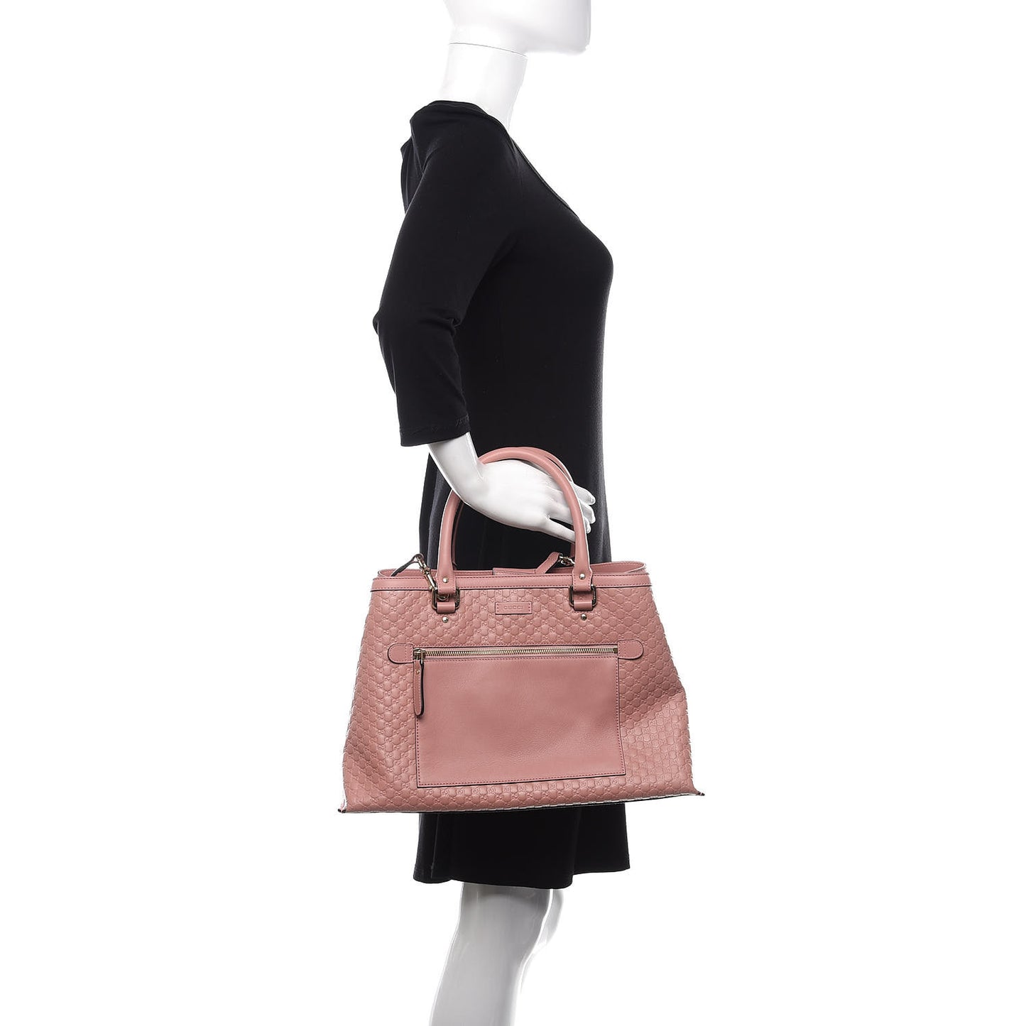 Soft Microguccissima Medium Tote Soft Pink