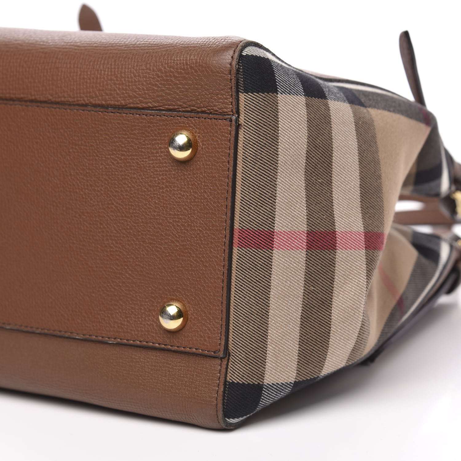 Burberry Grainy Calfskin House Check Small Canterbury Dark Sand 10 of 13