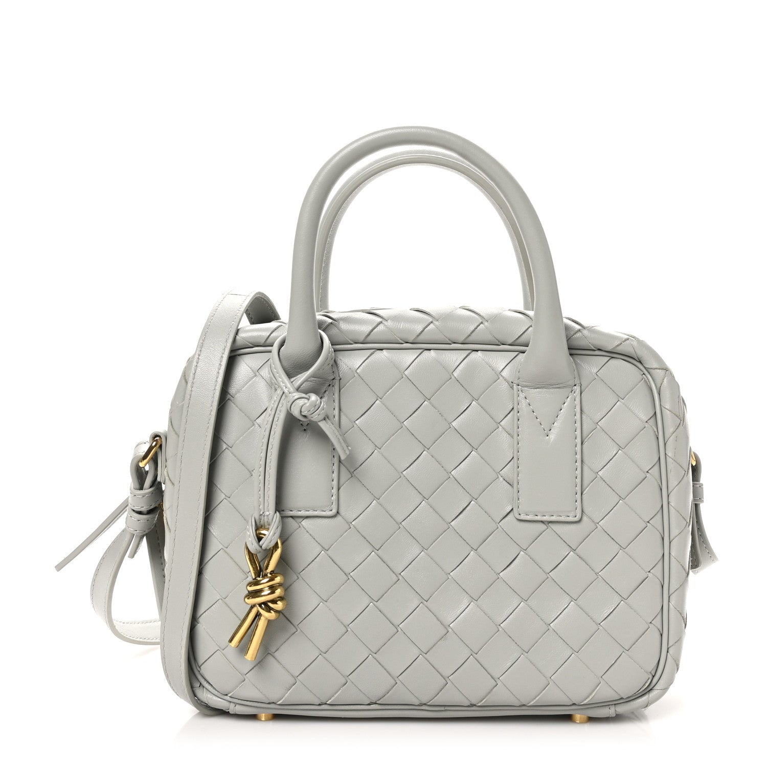 新品未使用BOTTEGA VENETA グレー¥99000 →¥42800 Bottega Veneta Lambskin Intrecciato Small Getaway Agate Grey