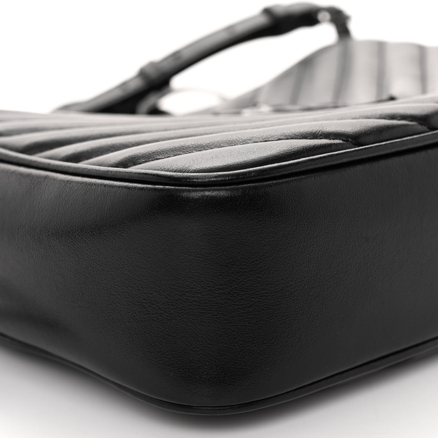 Calfskin Matelasse Monogram Monochrome Lou Camera Bag Black