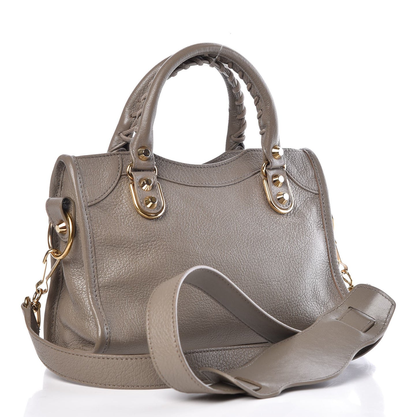 Chevre Gold Metallic Edge Hardware Mini City Beige Dune Argille