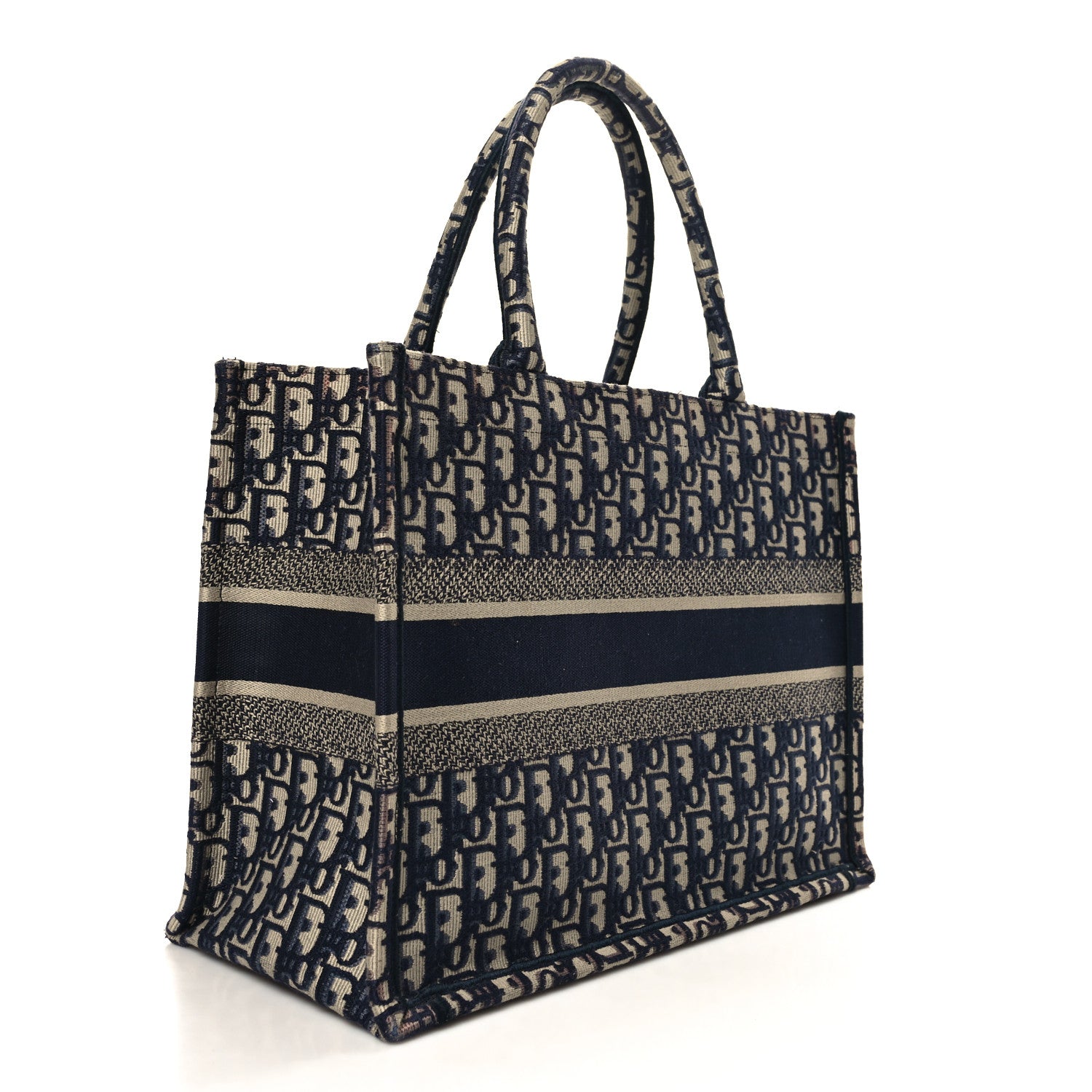 Christian Dior Oblique Medium Book Tote Blue Multicolor 3 of 12