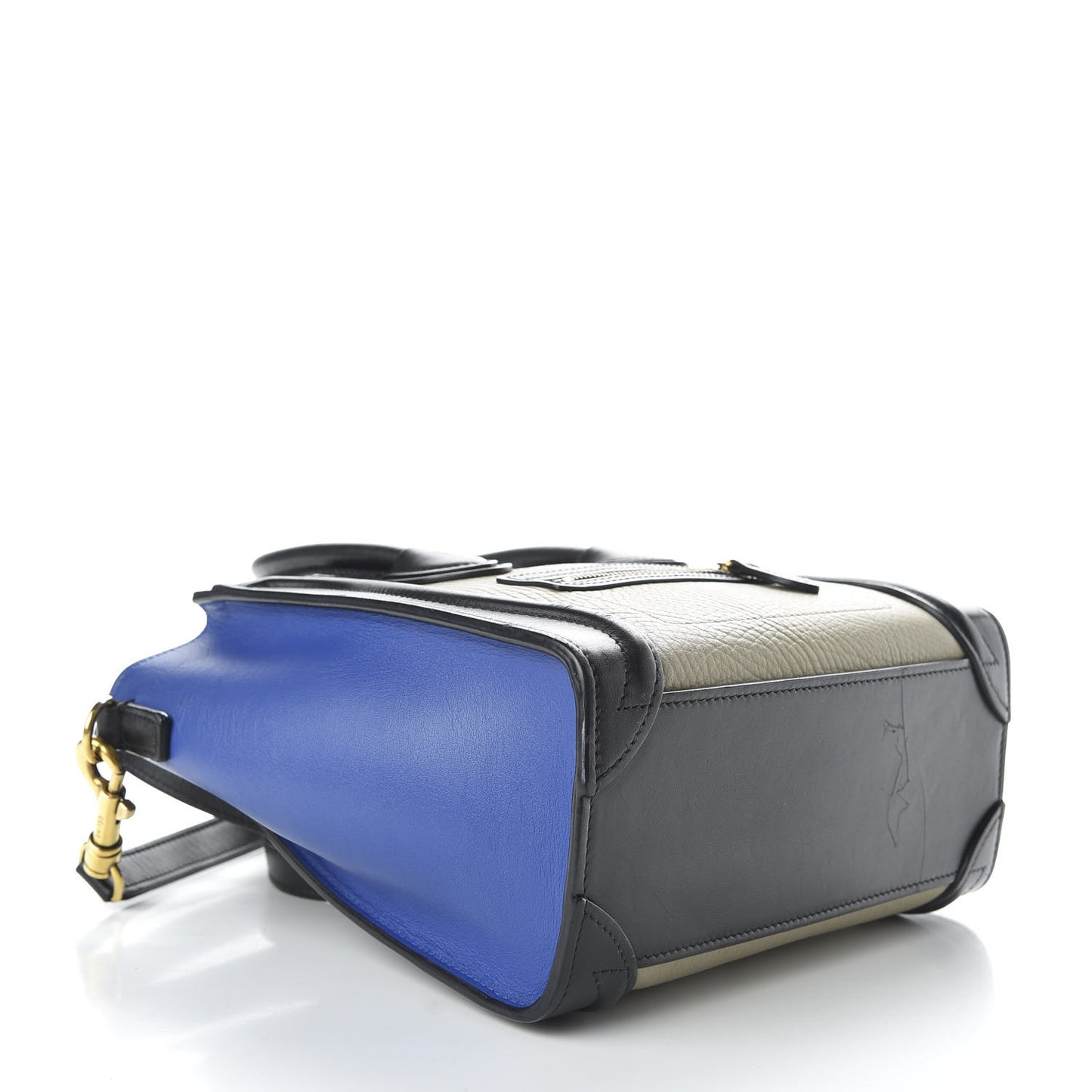 Elephant Calfskin Nano Tri-Color Luggage Beige