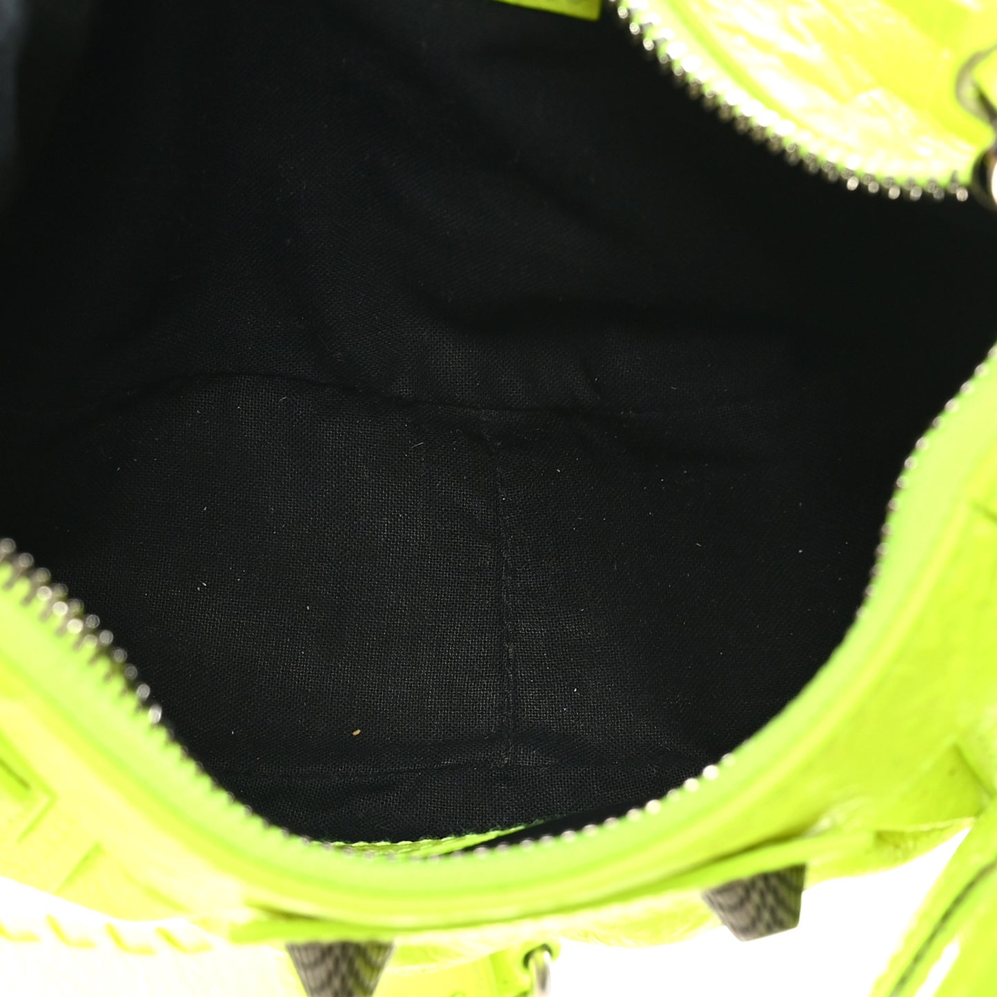 Agneau Arena Le Cagole Shoulder Bag XS Fluo Yellow