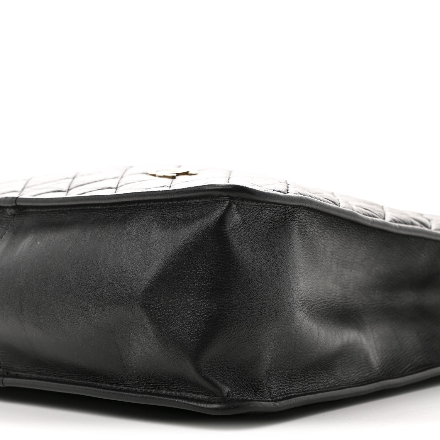 Chanel Aged Calfskin Medium Charm Shopping Bag Black 10 of 10