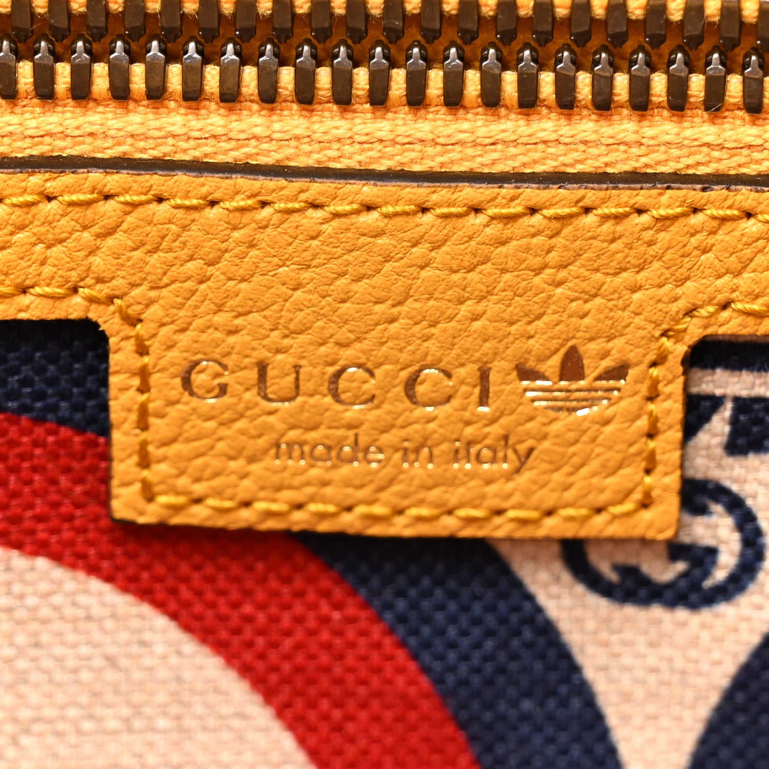 Gucci X ADIDAS Textured Dollar Calfskin Web Trefoil Logo Small Messenger Bag Crop Black 6 of 12