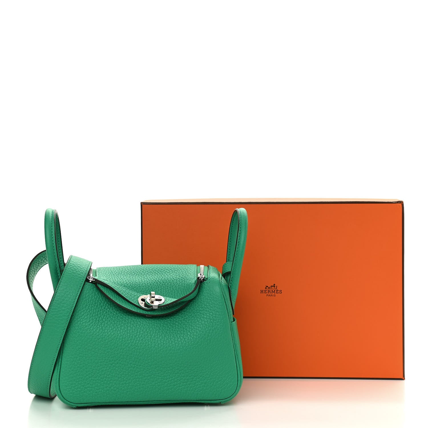 Hermes Taurillon Clemence Mini Lindy 20 Menthe 11 of 11