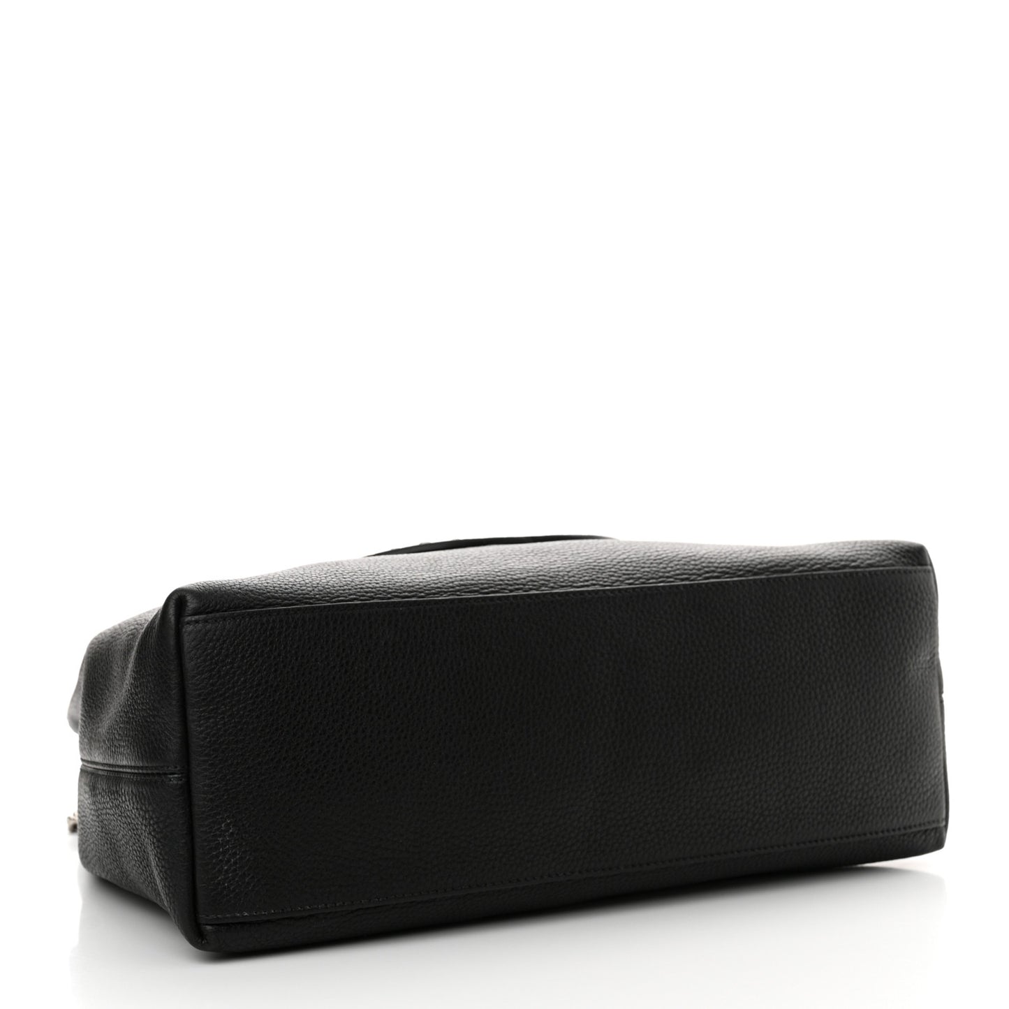 Pebbled Calfskin Studded Medium Soho Chain Shoulder Bag Black