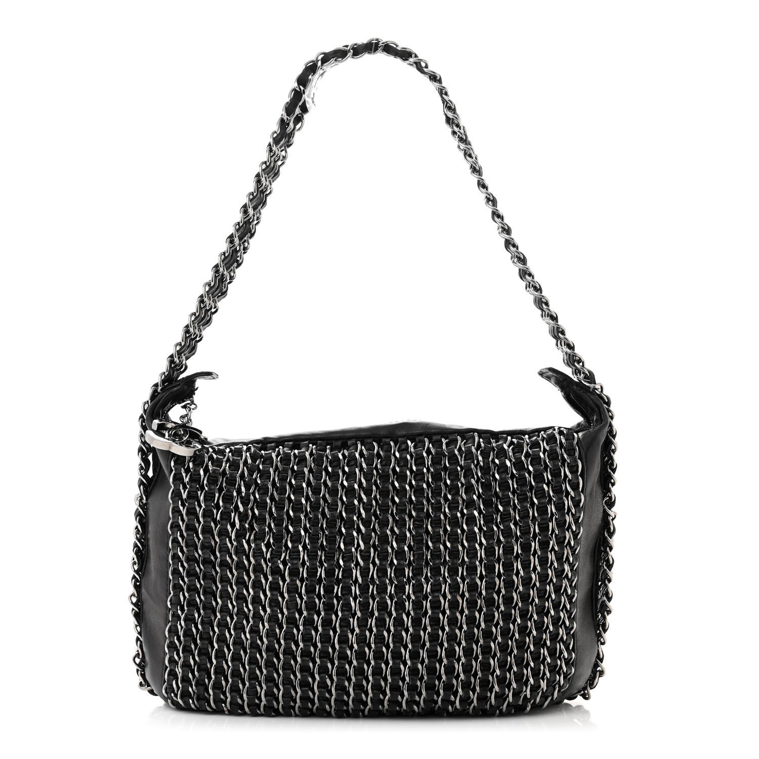 Chanel Lambskin Triple Chain Hobo Black 1 of 10