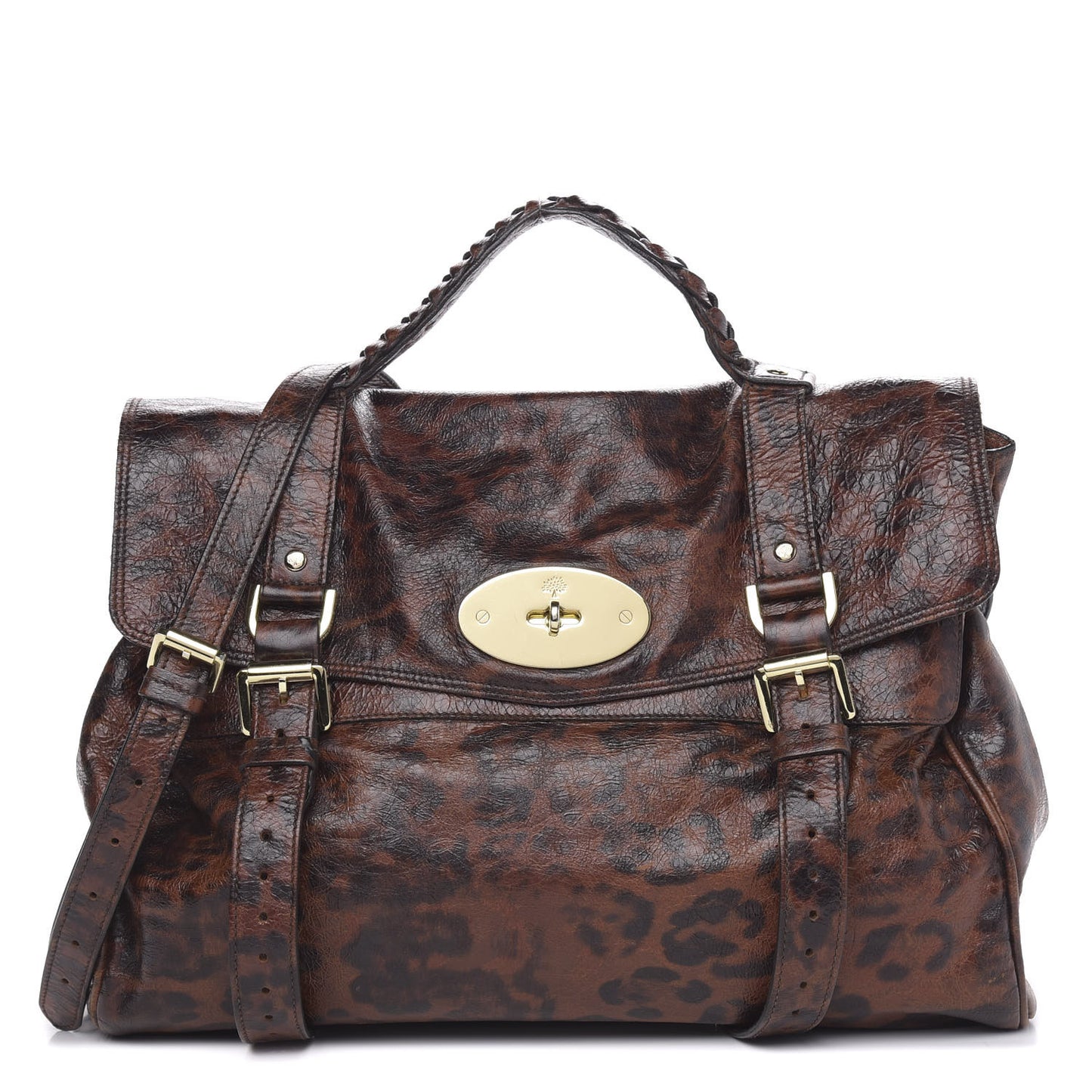 Shiny Leopard Oversized Alexa Dark Oak