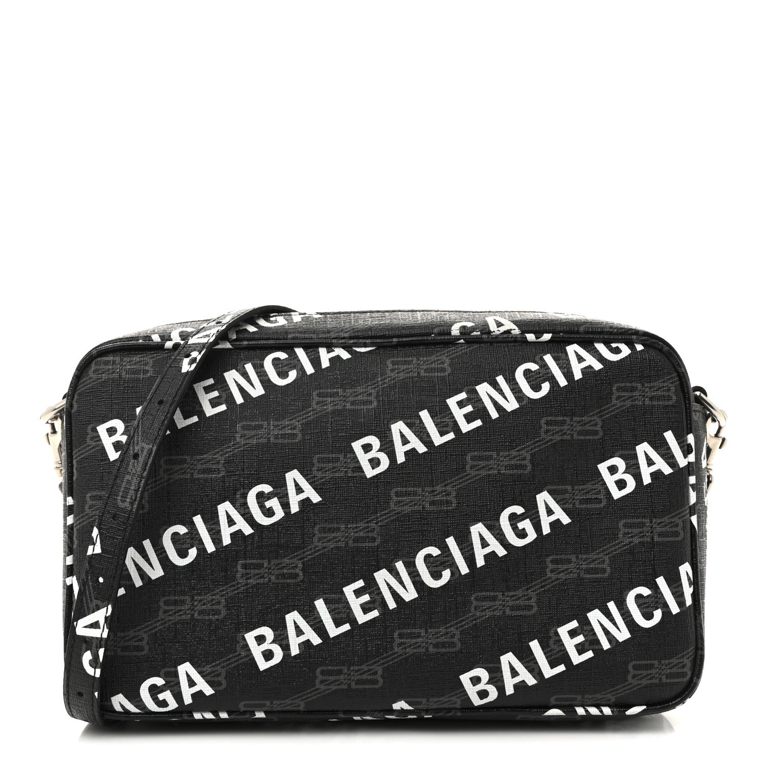 Balenciaga Coated Canvas BB Monogram Allover Logo Medium Signature