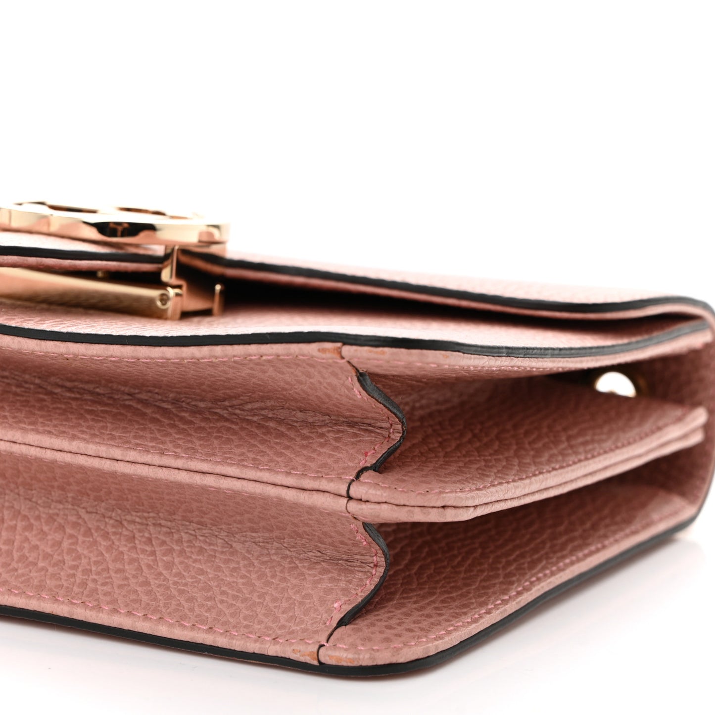 Dollar Calfskin Small Interlocking G Shoulder Bag Soft Pink