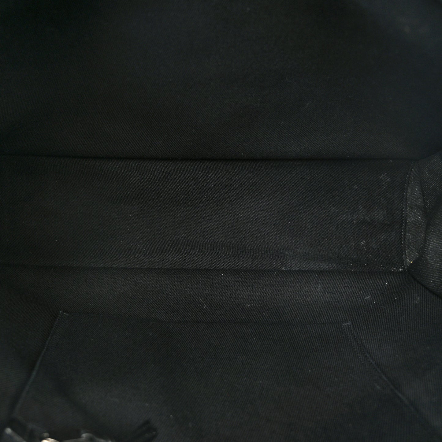Linen Calfskin Rive Gauche Tote Black