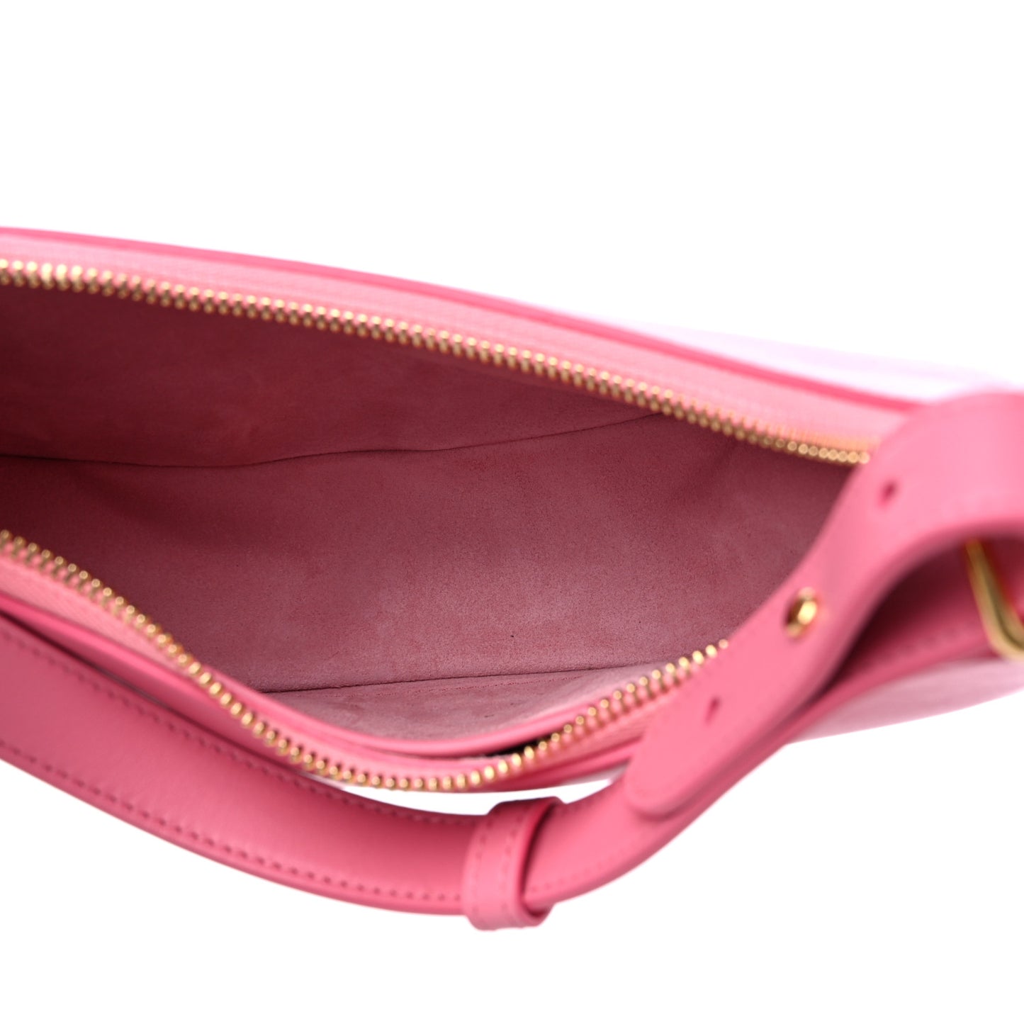 Smooth Calfskin Medium Strap Ava Shoulder Bag Pink