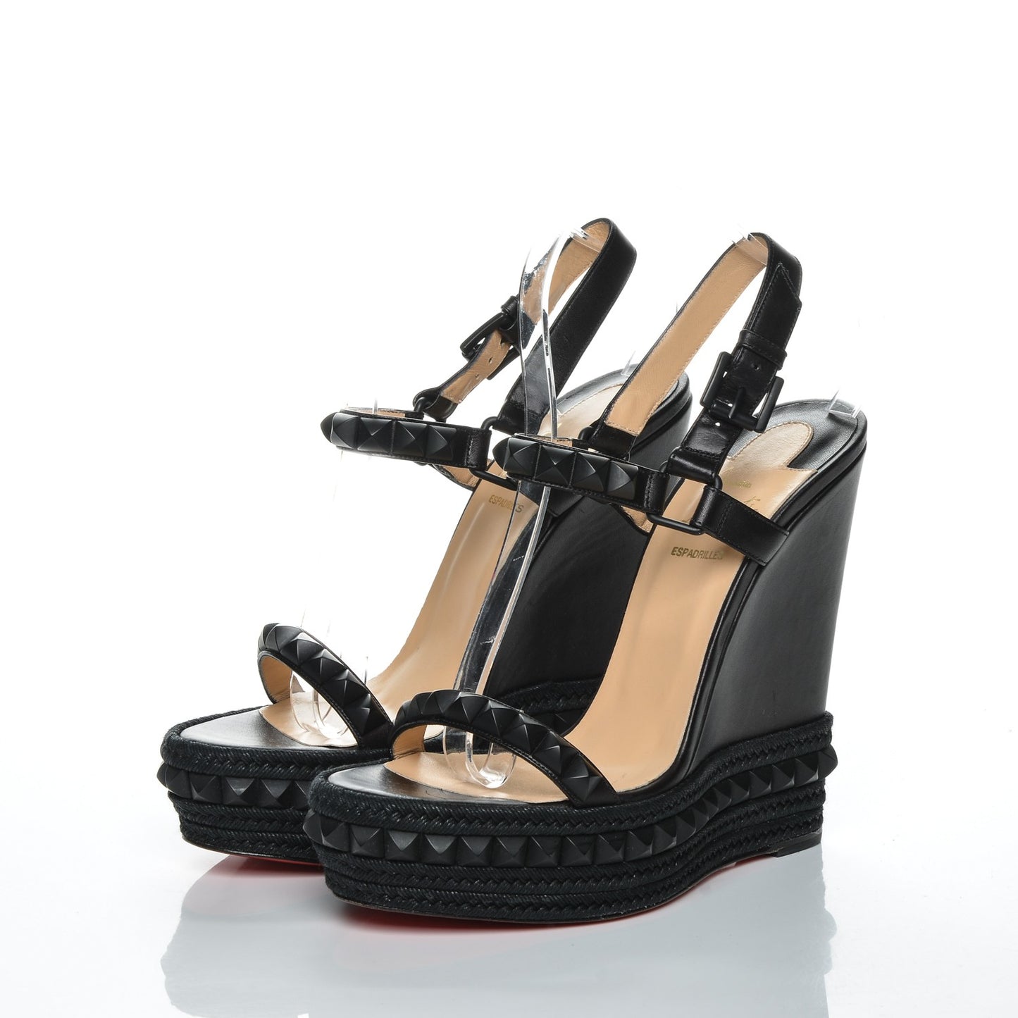 Calfskin Rope Cataclou 140 Wedge Sandals 39 Black