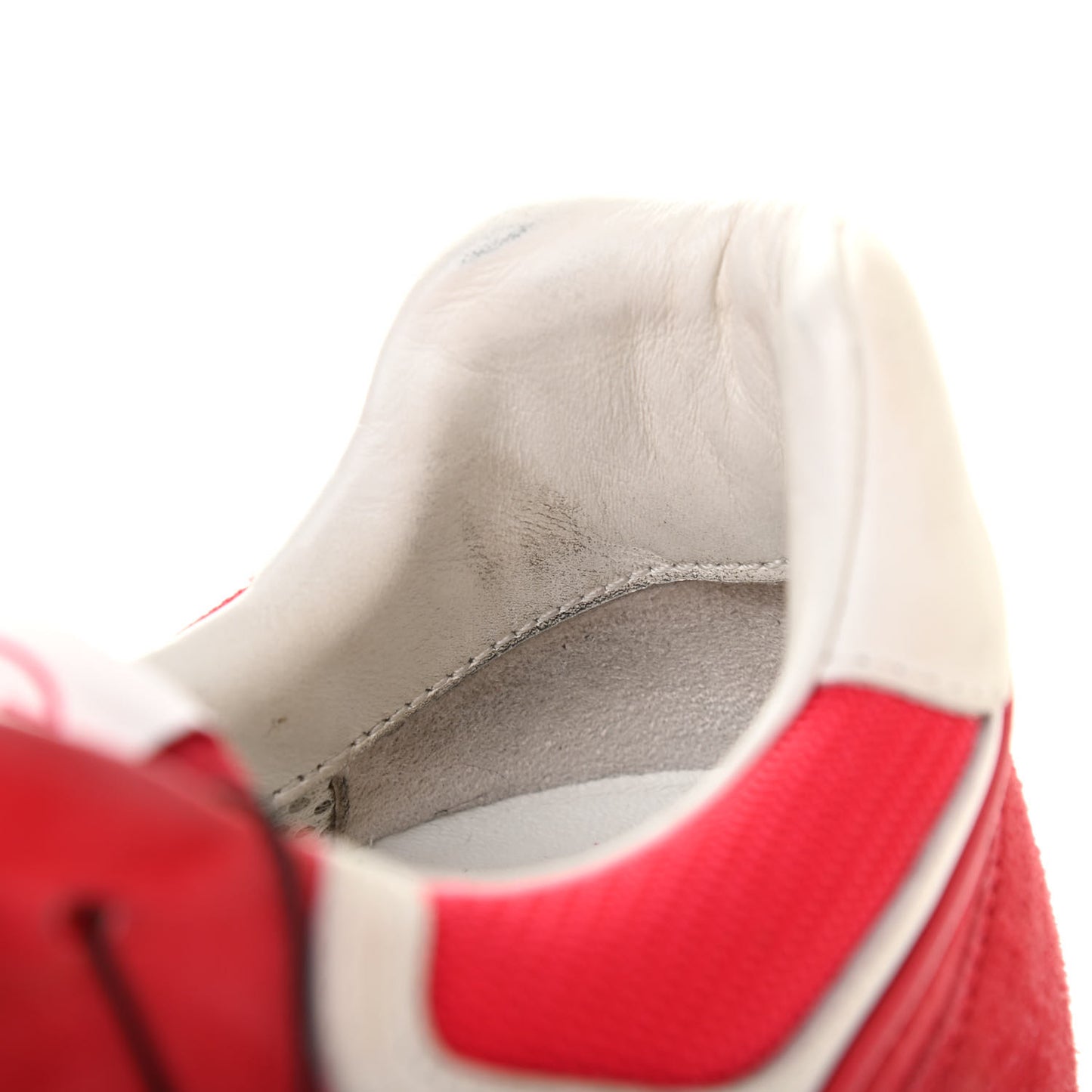 Suede Calfskin Run Away Sneakers 36.5 Red