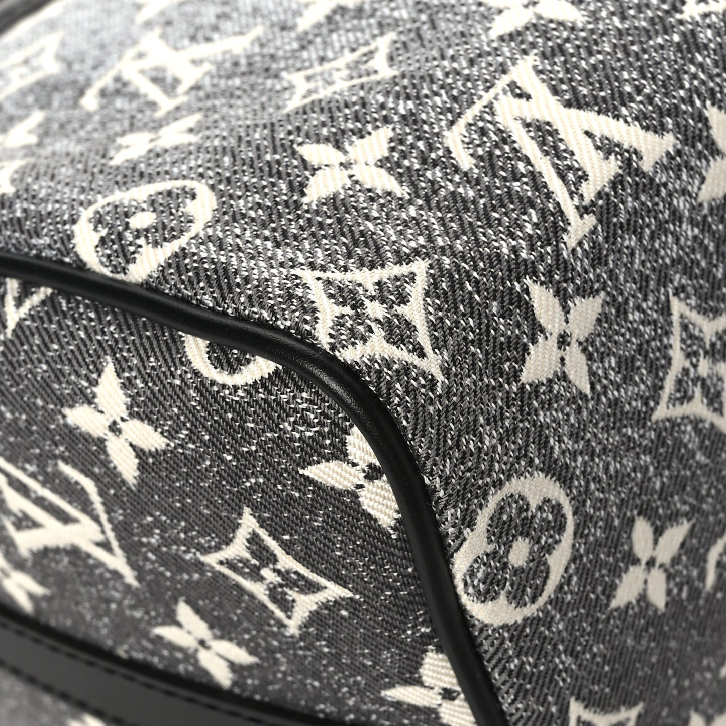 Denim Monogram Jacquard Speedy Bandouliere 25 Black