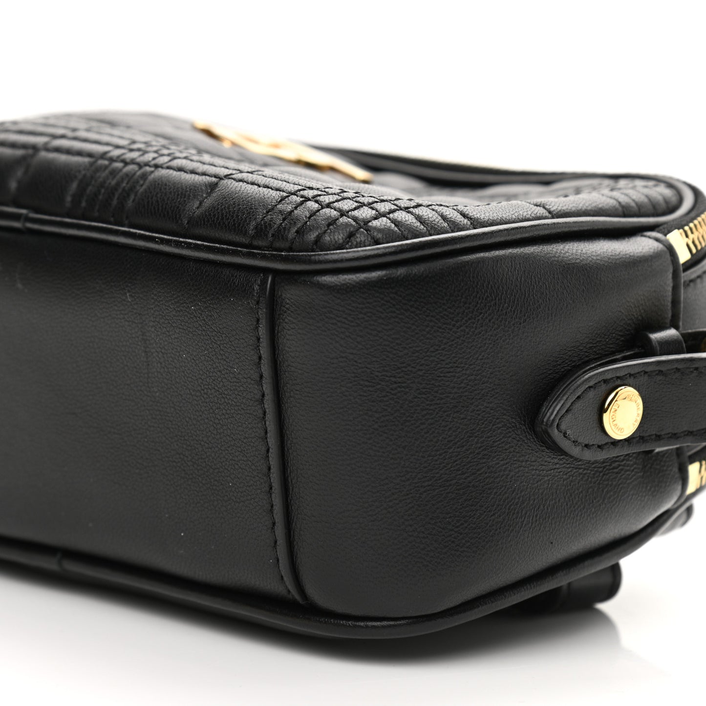 Lambskin Quilted Lola Convertible Camera Bag Black