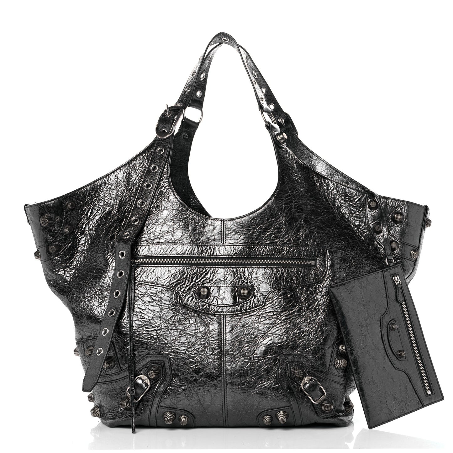 Agneau Arena Large Le Cagole Carry All Bag Steel Grey