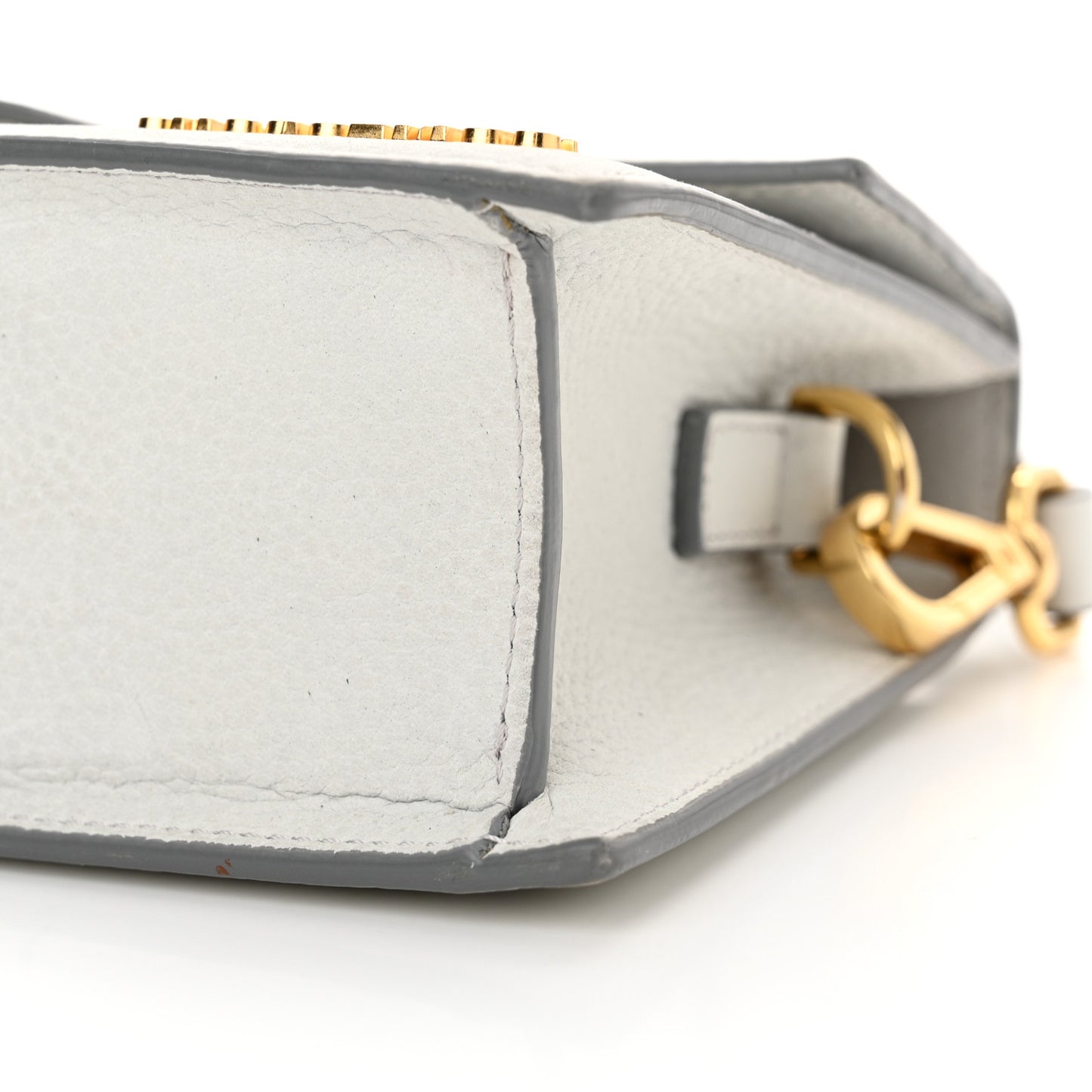 Grained Calfskin Le Grand Bambino Light Grey