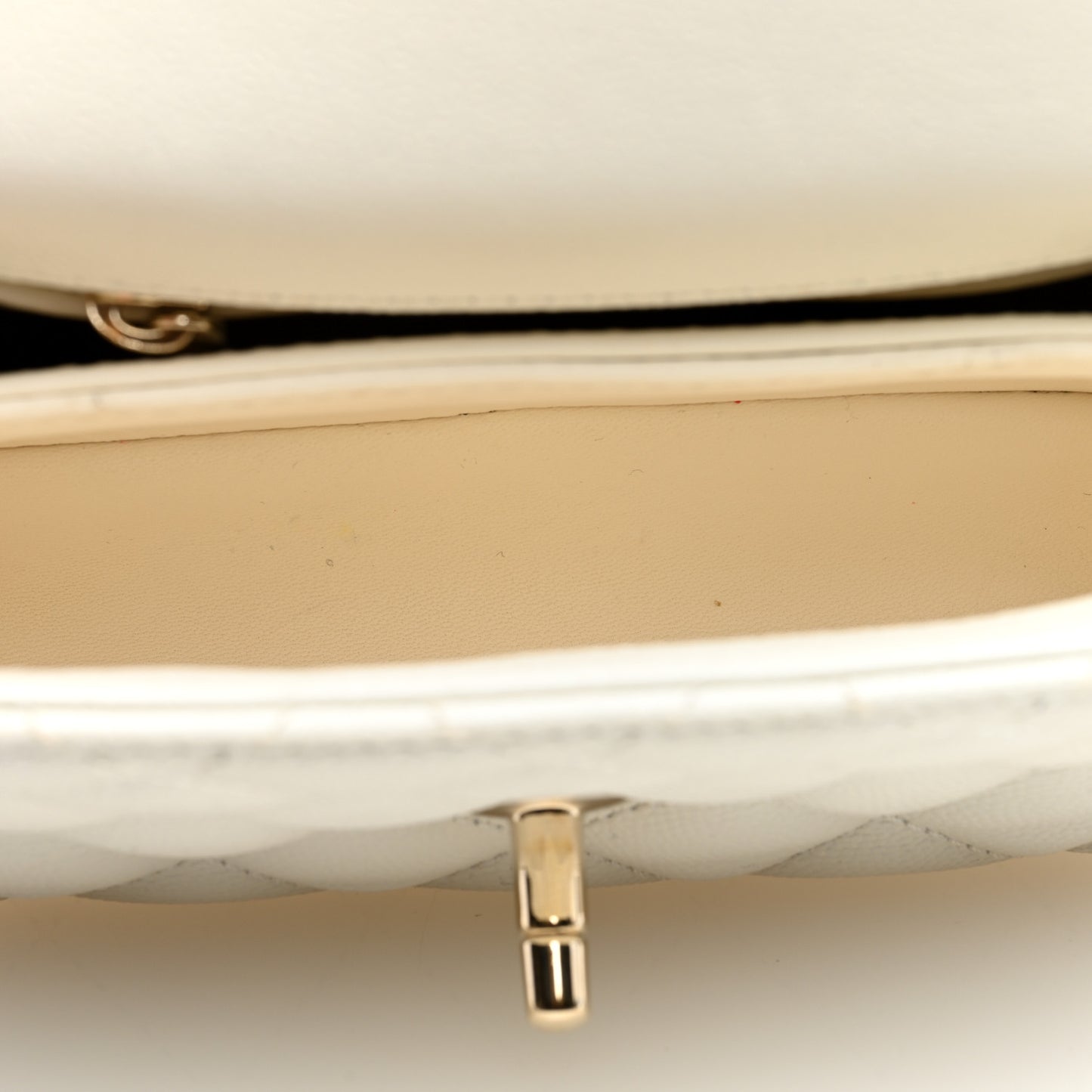 Caviar Quilted Extra Mini Coco Handle Flap White