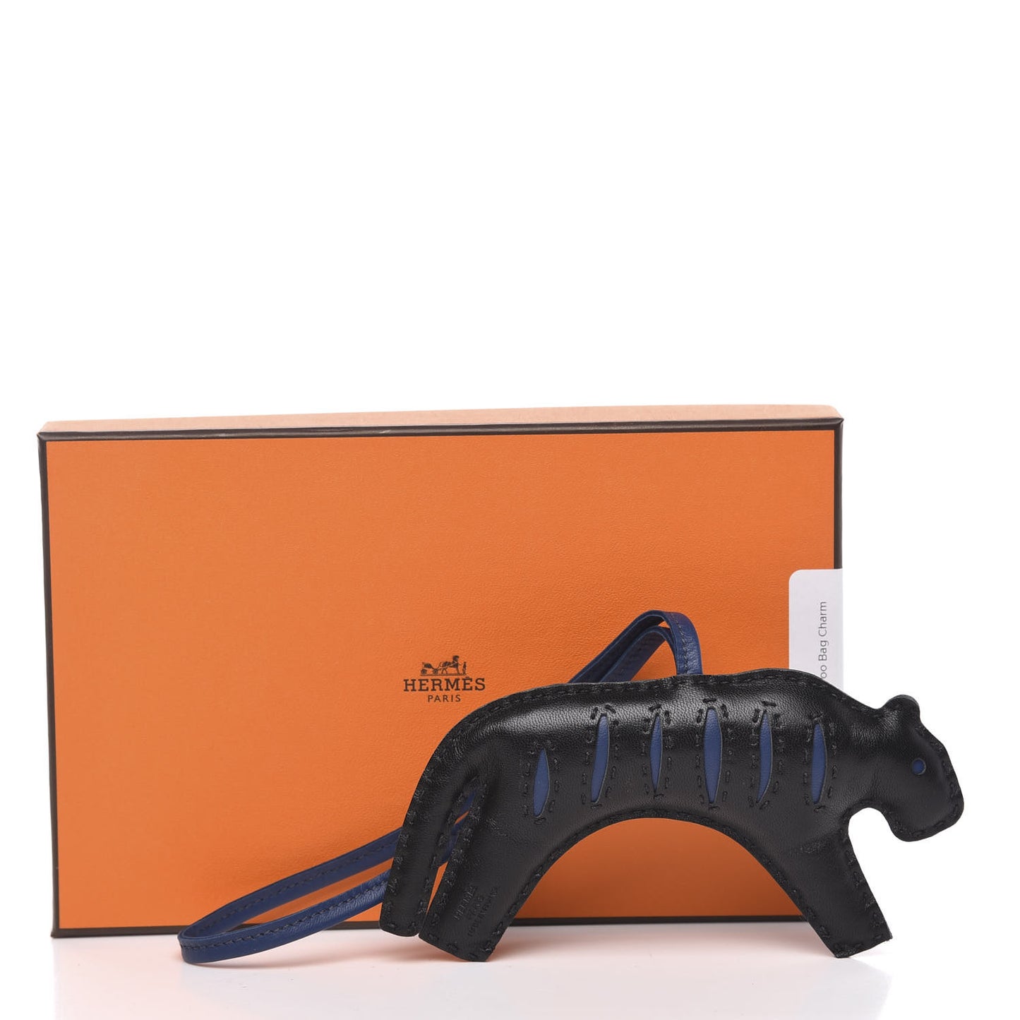 Milo Lambskin Rooroo Bag Charm Black Bleu de Malte