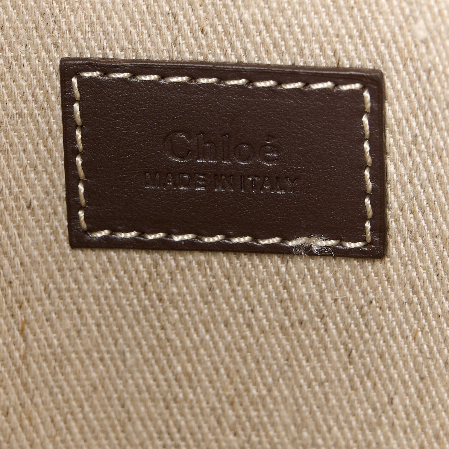 Chloe Linen Calfskin Medium Woody Tote Warm Green 6 of 14