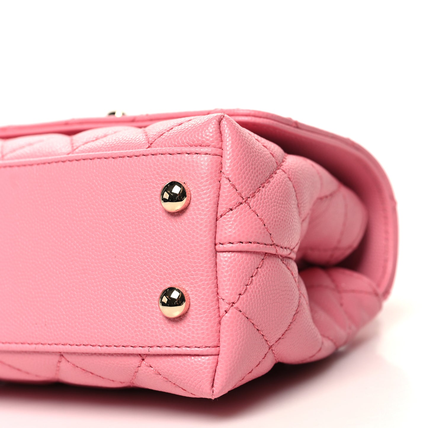 Caviar Quilted Extra Mini Coco Chain Handle Flap Pink