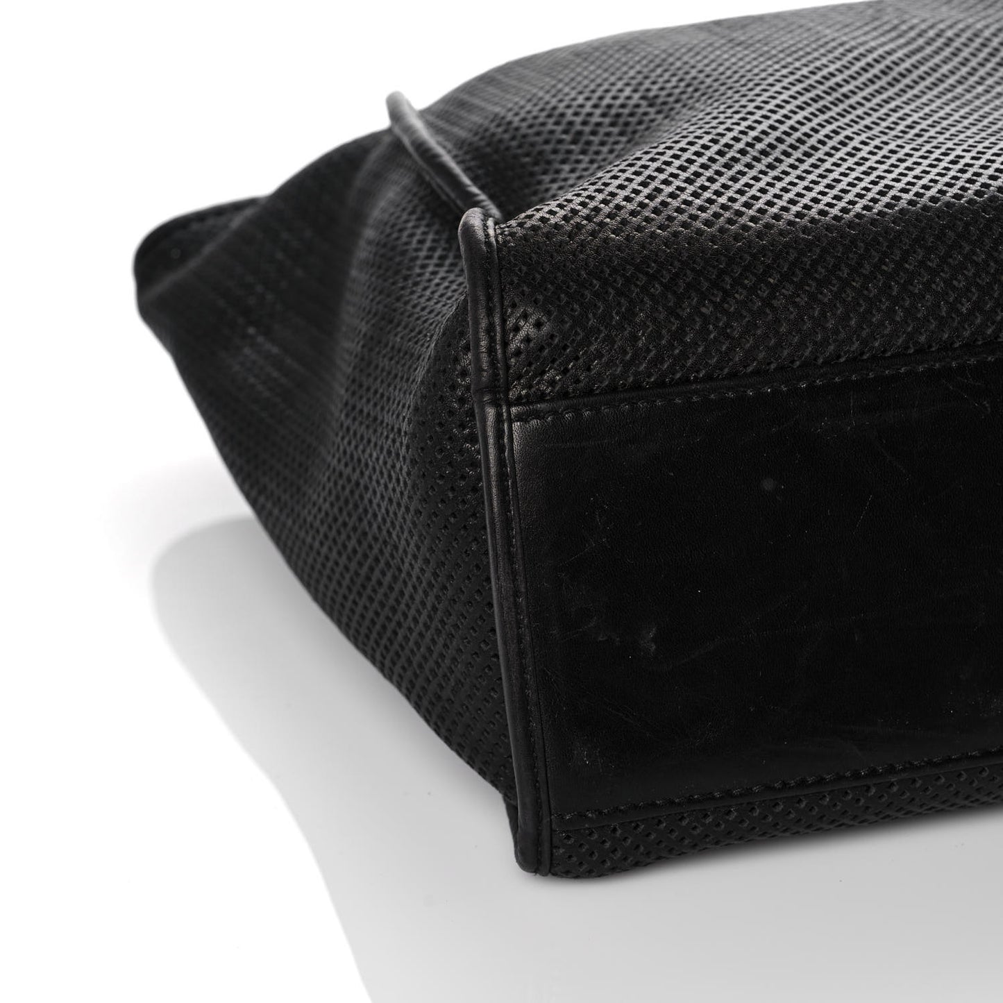 Perforated Calfskin Jackie O Hobo Black