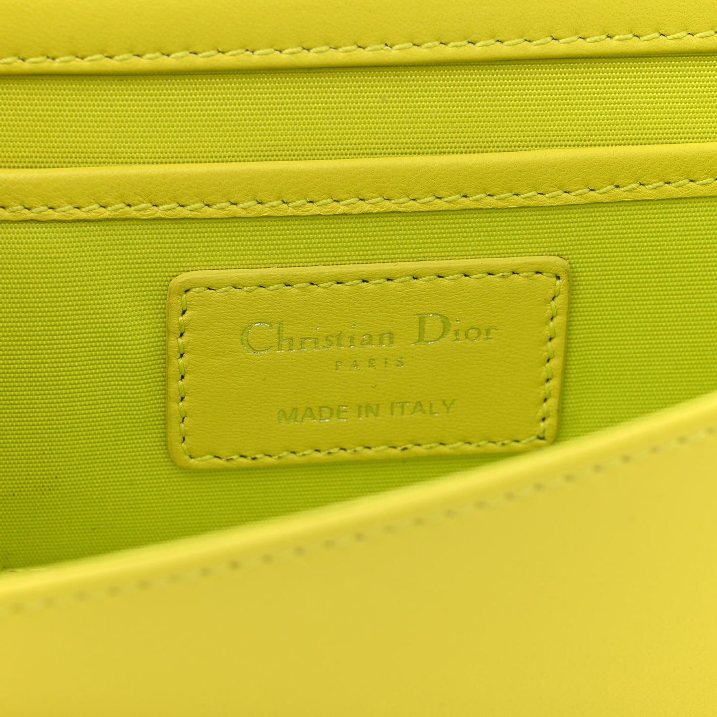 Lambskin Cannage Lady Dior Convertible Clutch Vert Acide