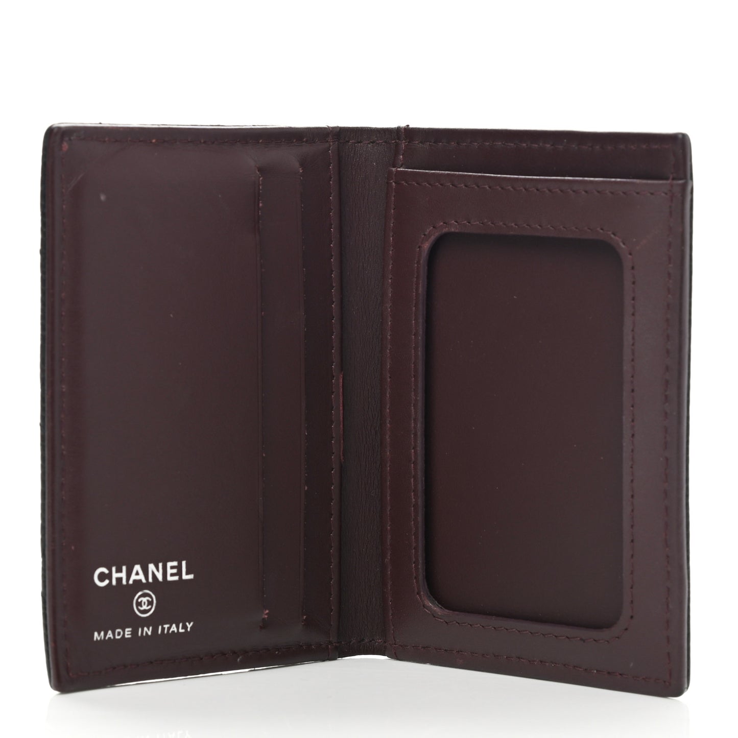 Caviar Quilted Card Holder Wallet Black