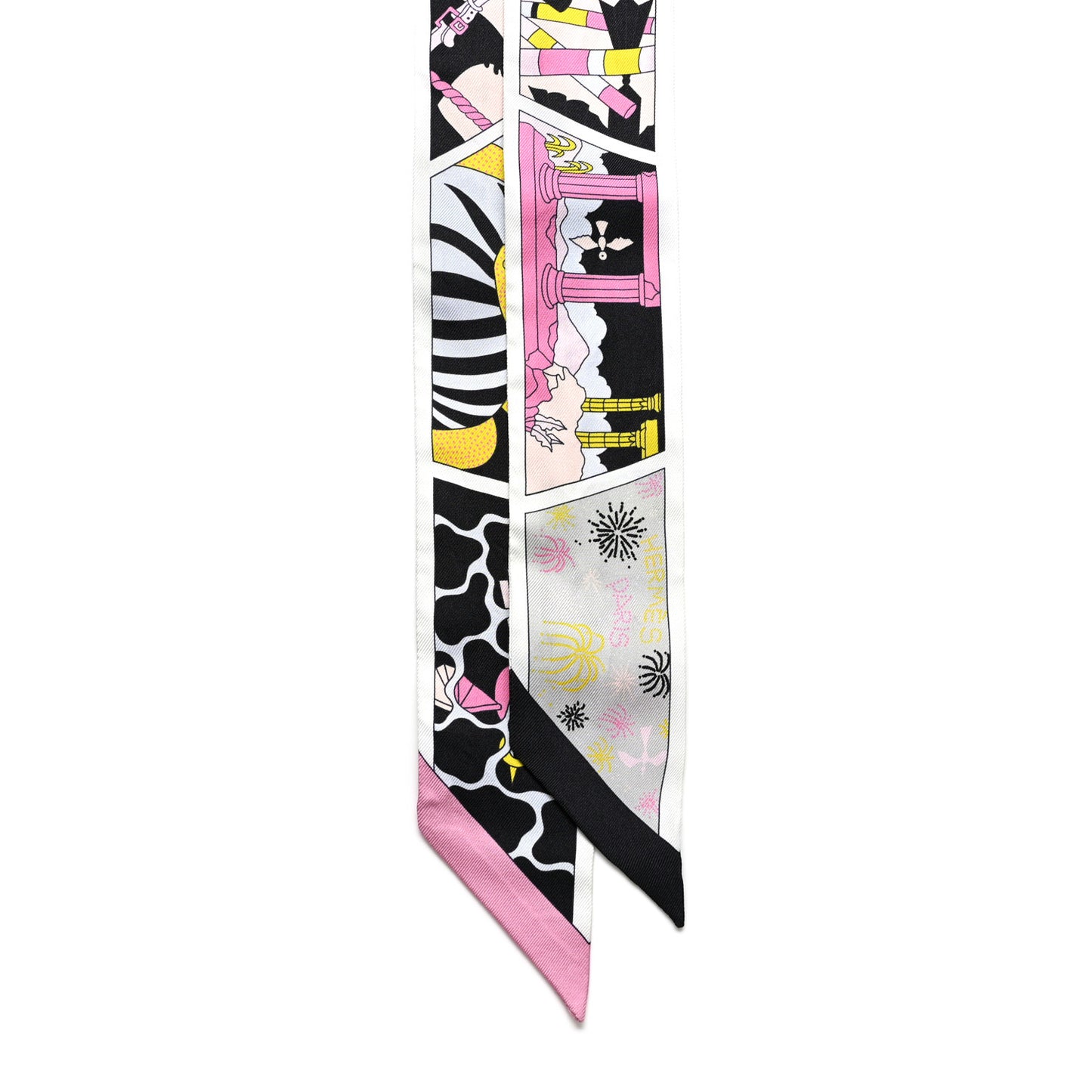 Silk Factory Suite Twilly Black Rose Jaune