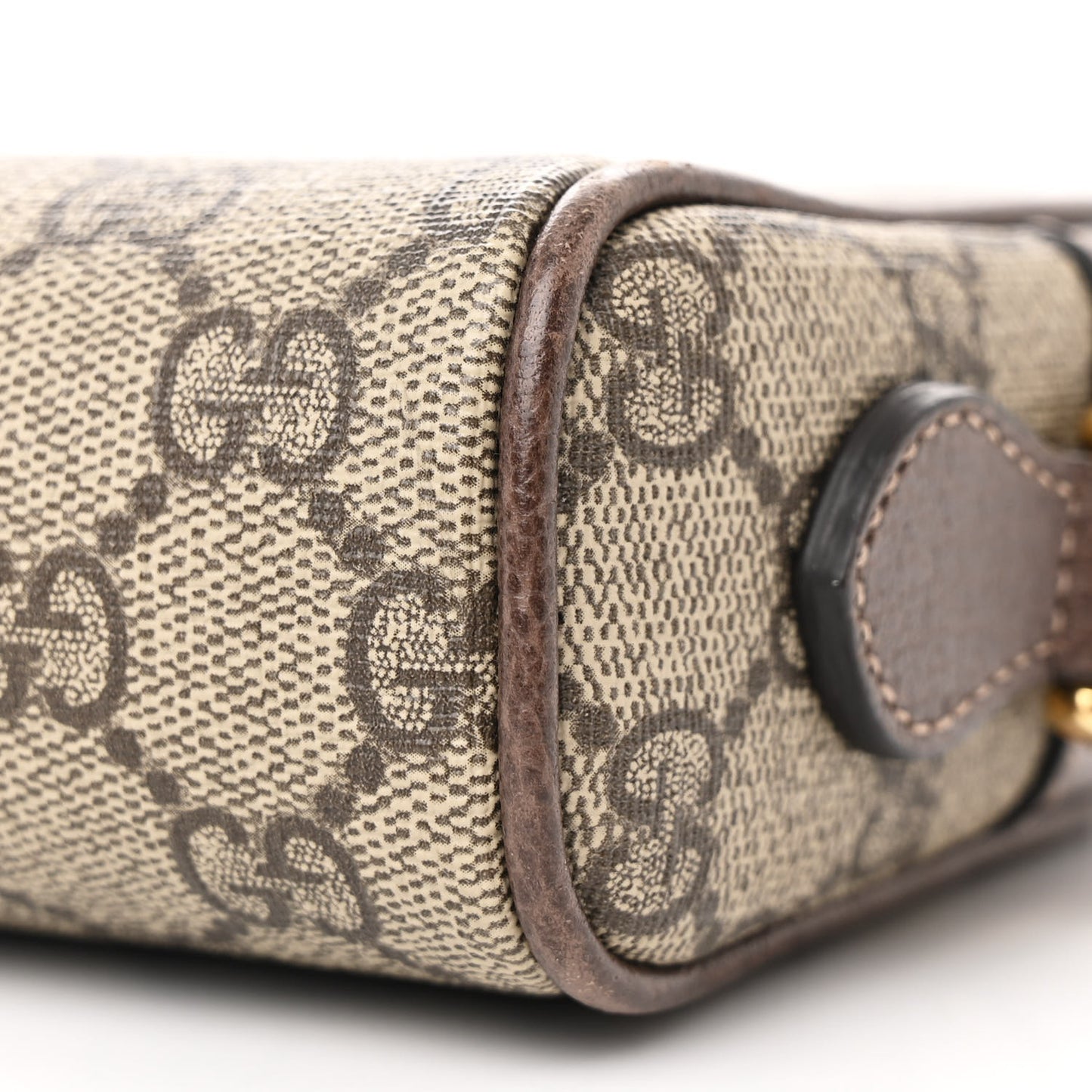 GG Supreme Monogram Web Mini Ophidia Shoulder Bag Brown
