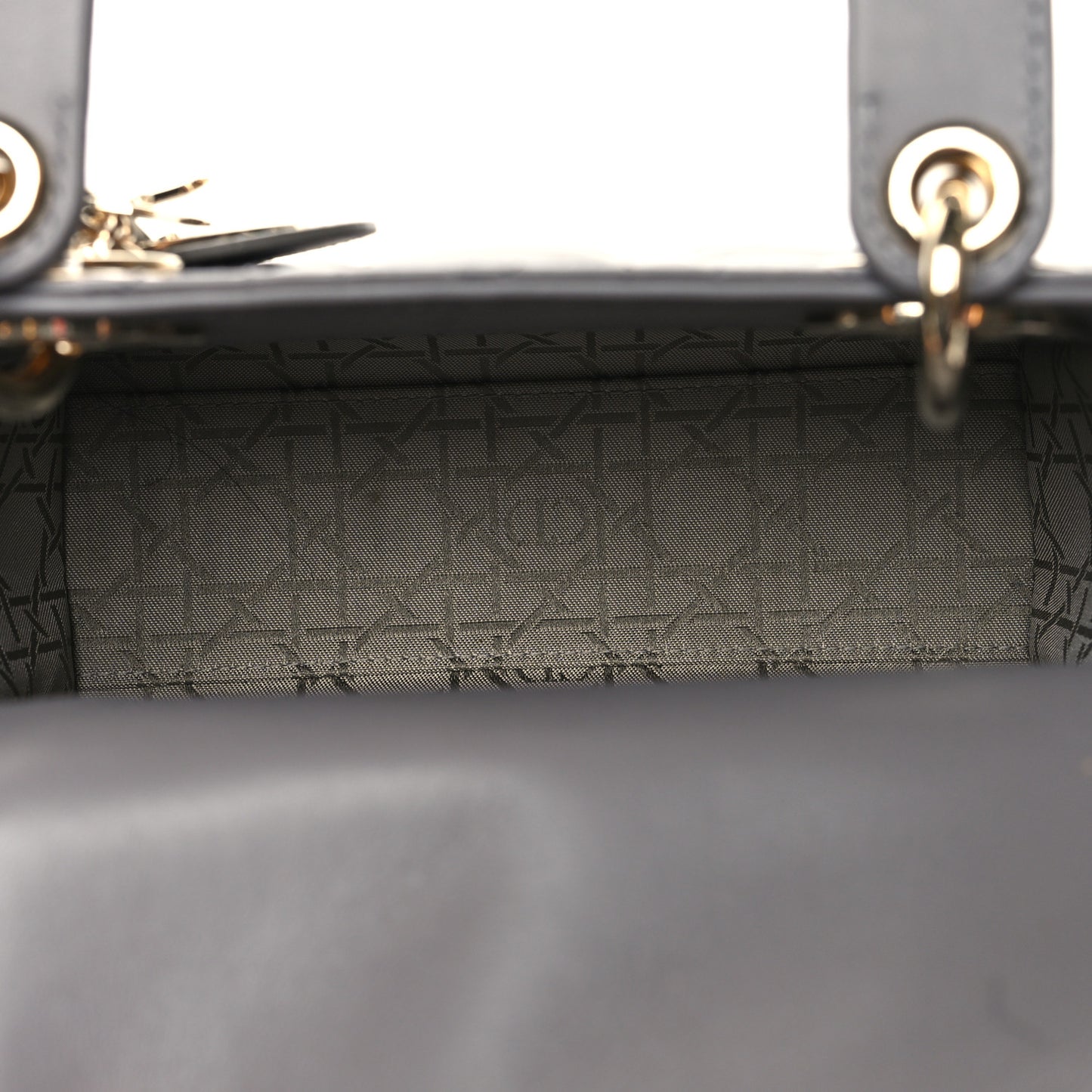 Lambskin Cannage Small My ABCDior Lady Dior Grey