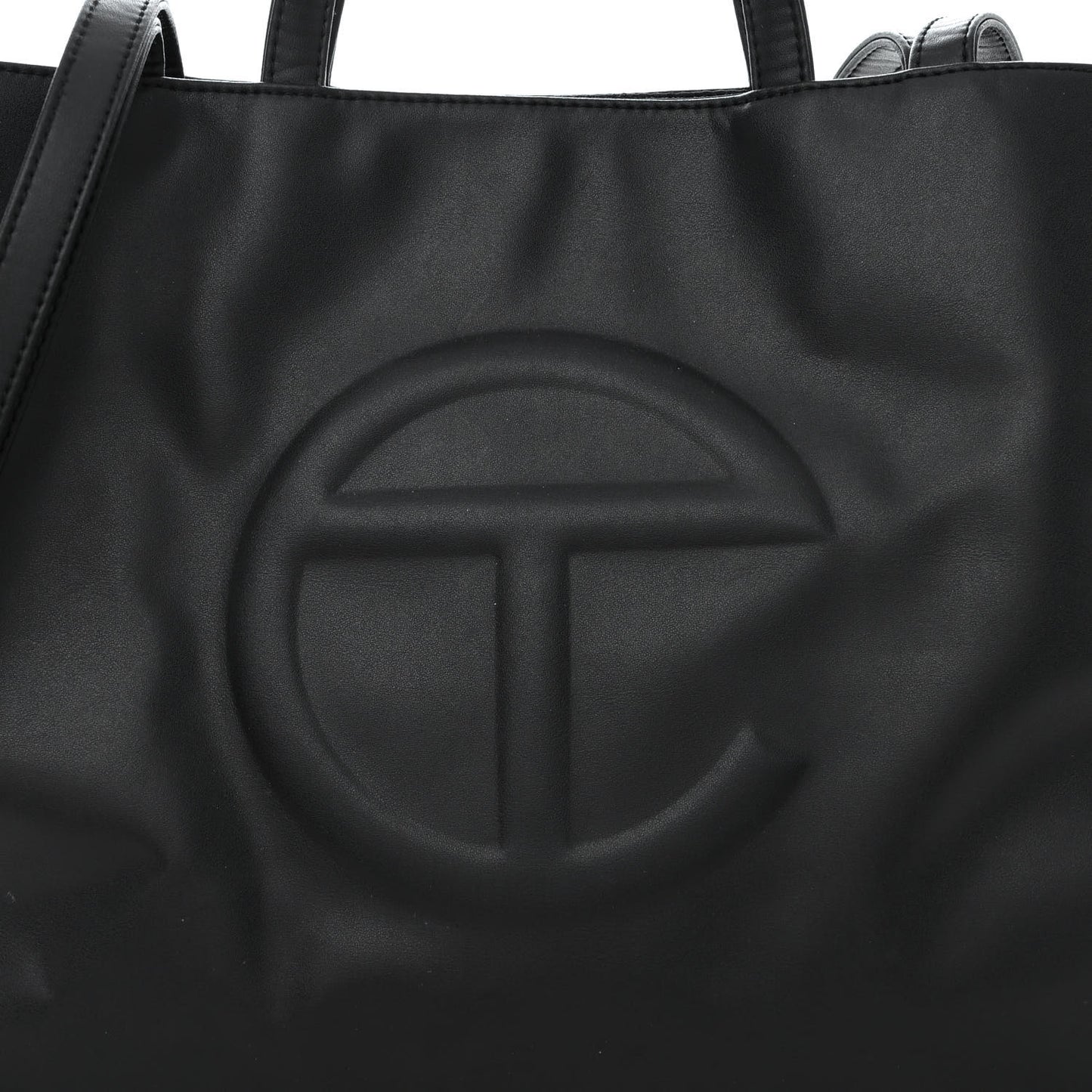 Vegan Leather Medium Shopping Bag Black