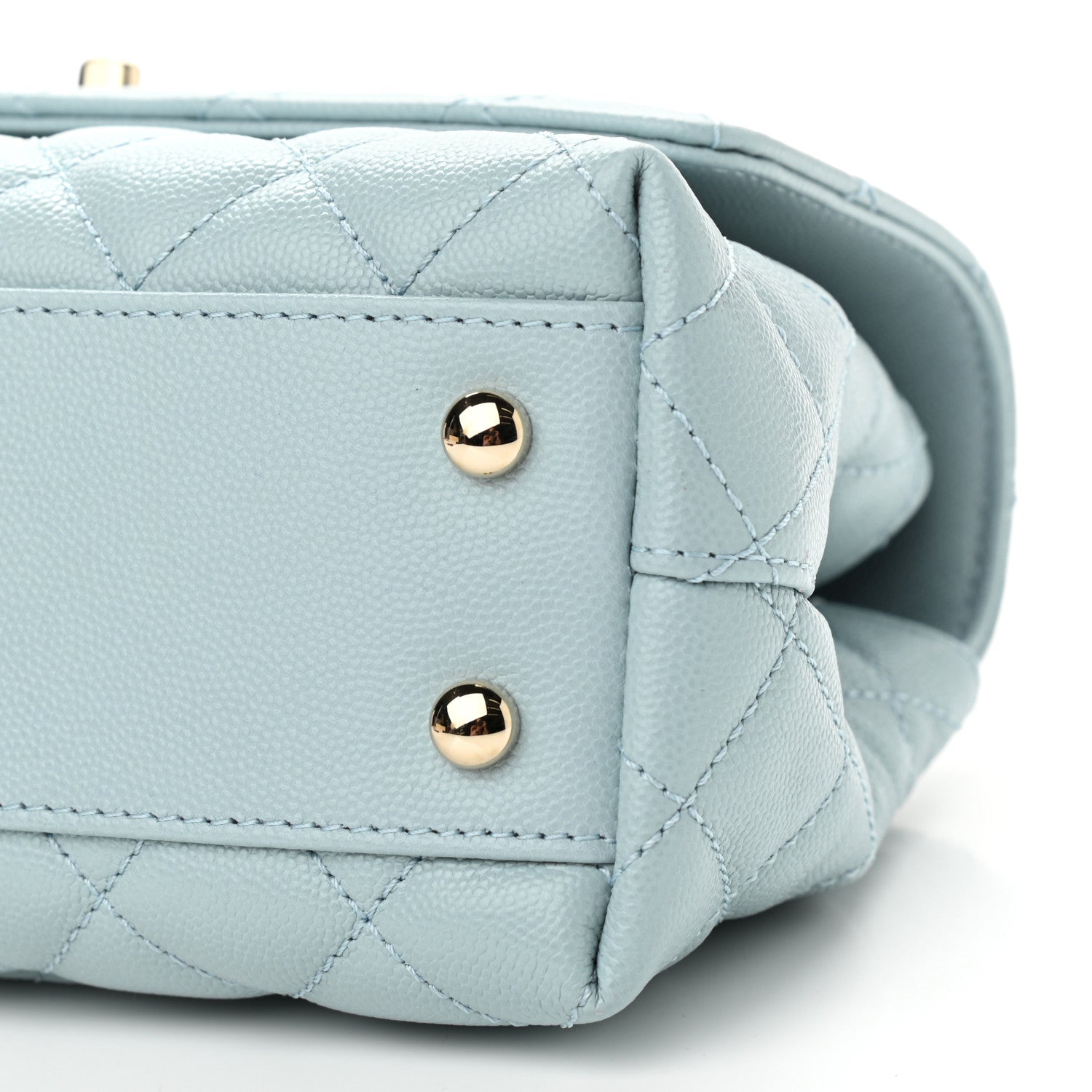 Chanel Caviar Quilted Mini Coco Handle Flap Light Blue 10 of 11