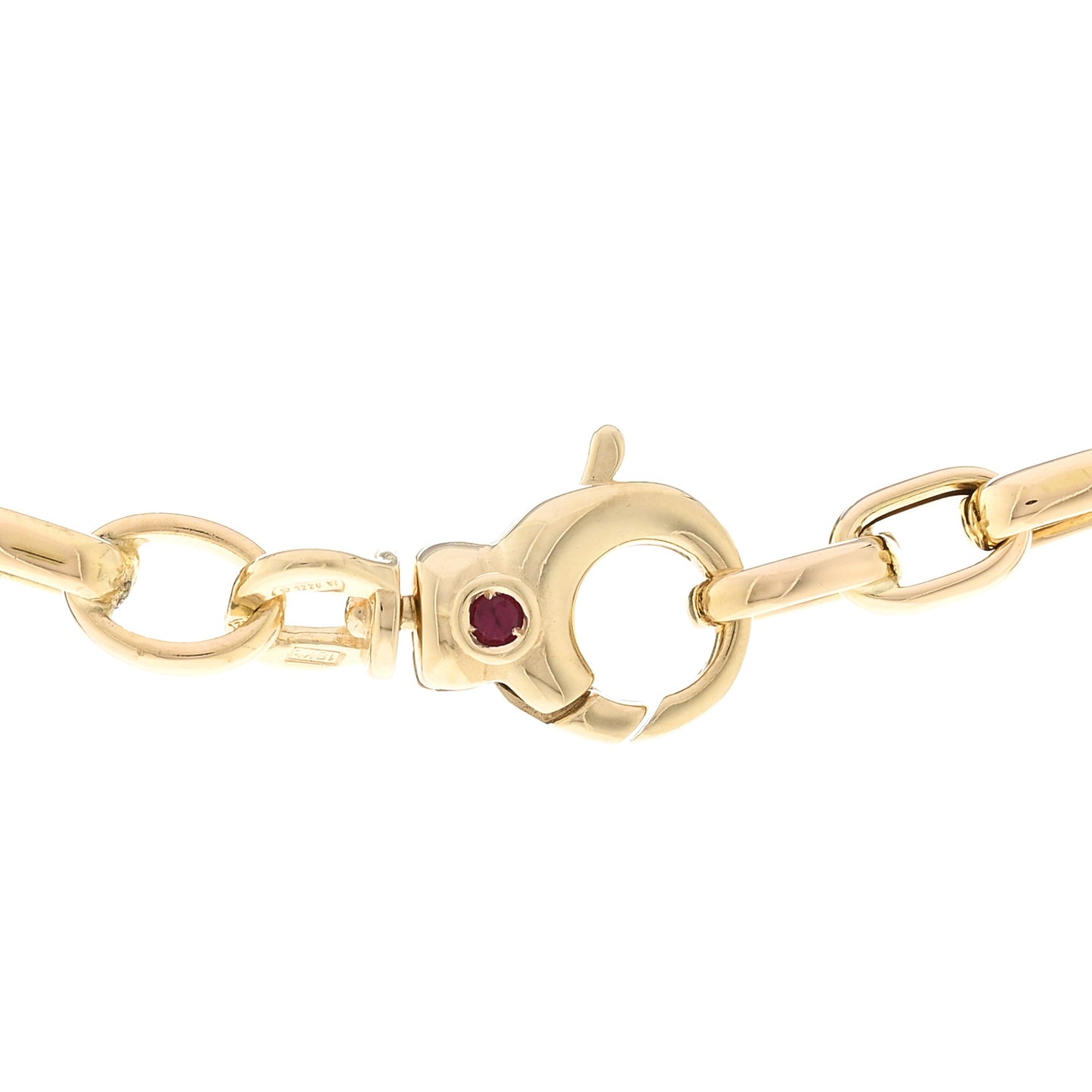 18K Yellow Almond Link Chain Necklace