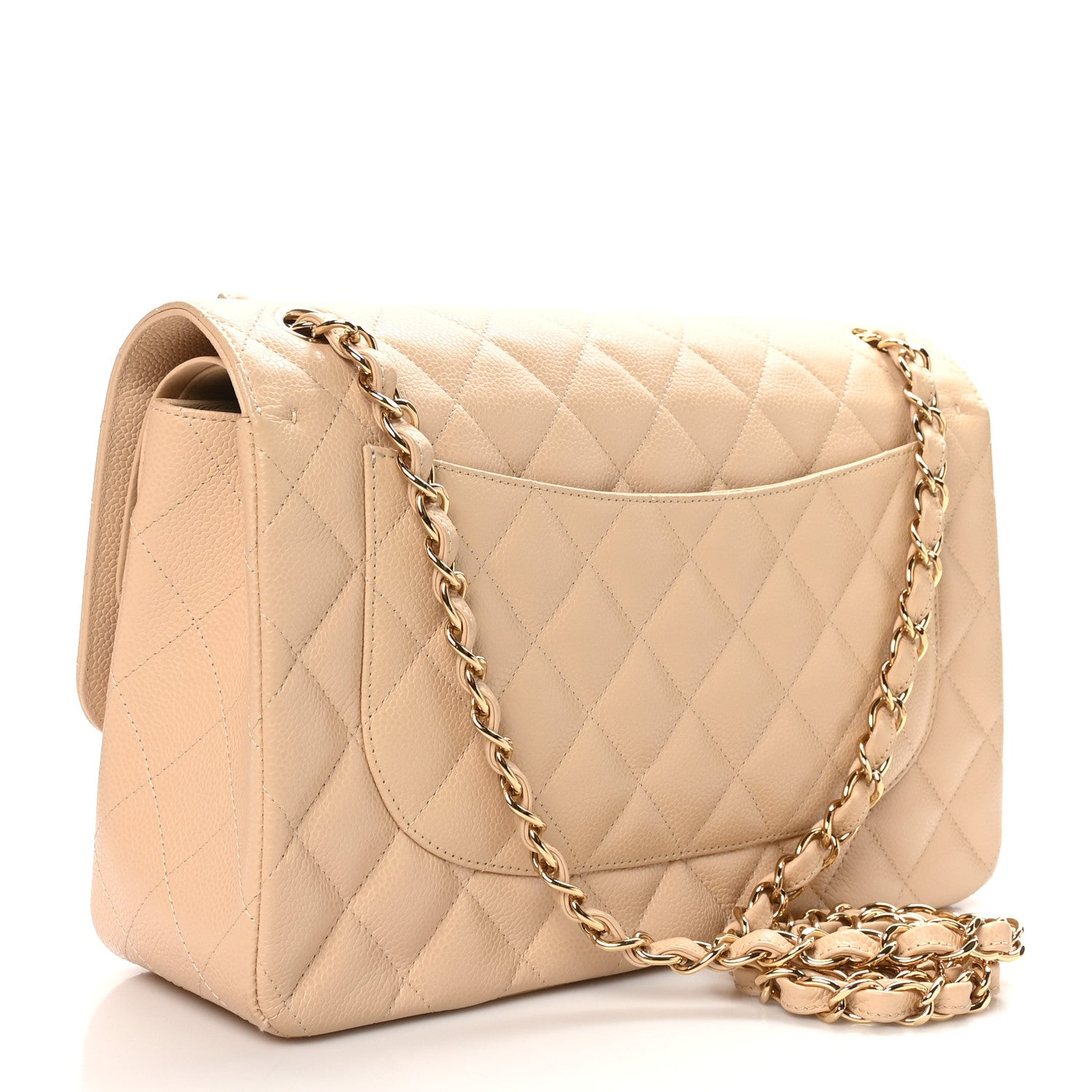 Chanel Caviar Quilted Jumbo Double Flap Beige Clair 3 of 11