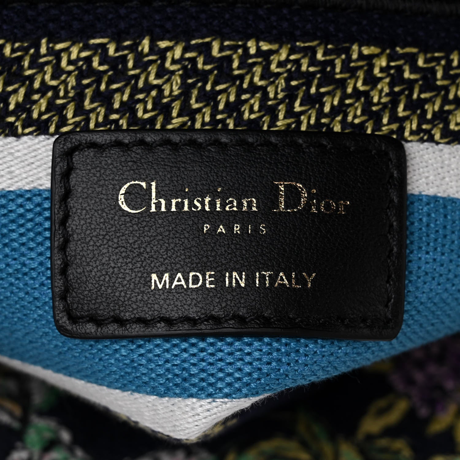 Christian Dior Canvas D-Constellation Embroidered Medium Lady D-Lite Bleu Multicolor 6 of 9