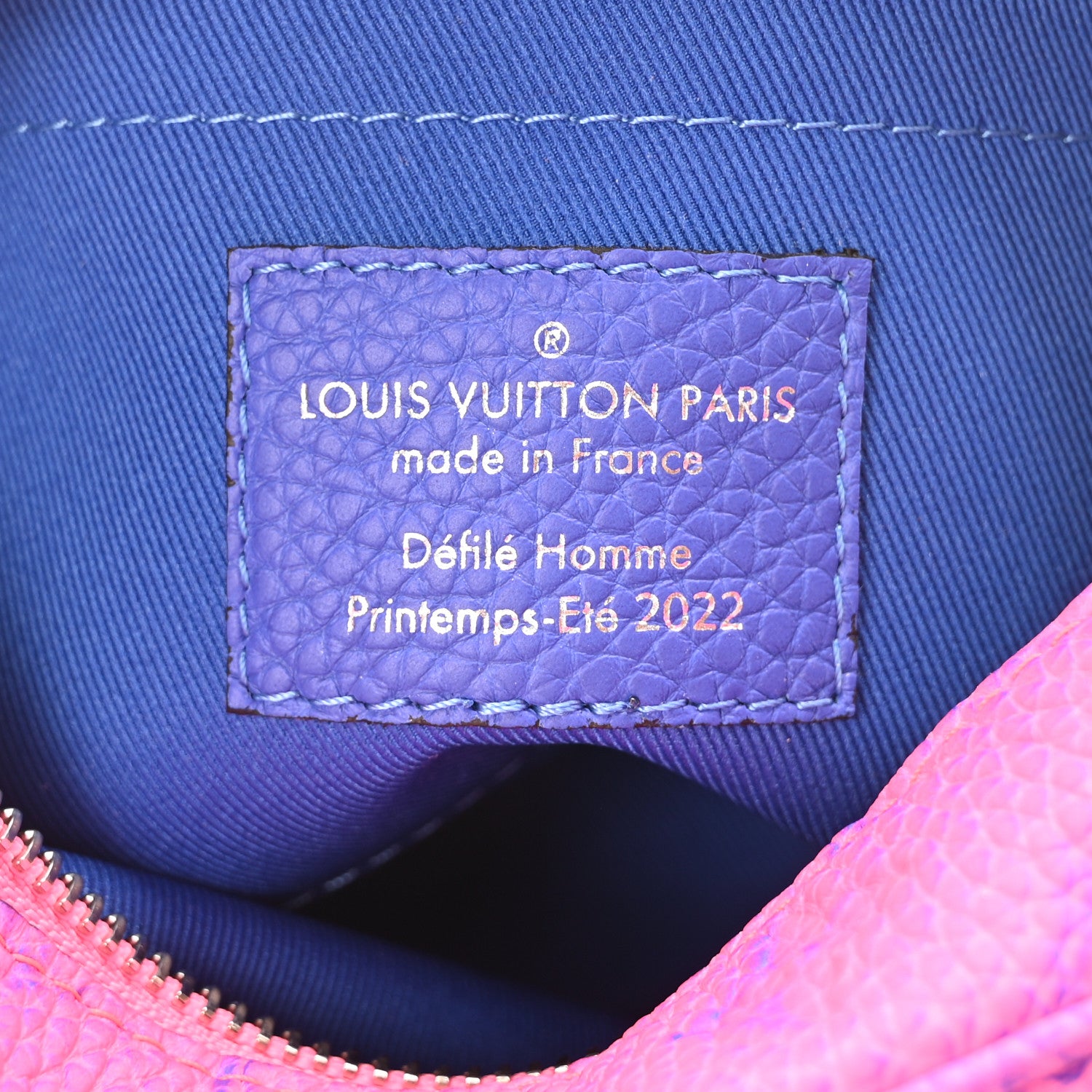 Louis Vuitton Taurillon Illusion Mini Soft Trunk Bleu Rose 6 of 9