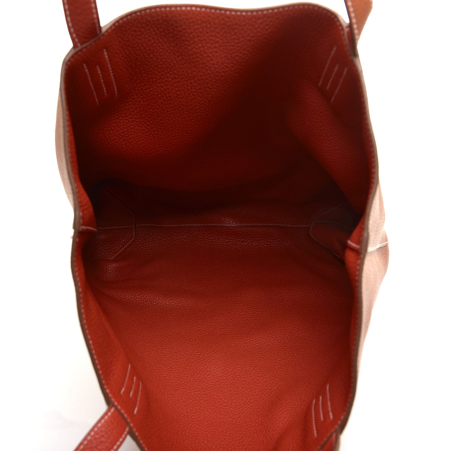 Taurillon Clemence Double Sens 36 Reversible Tote Gold Sanguine