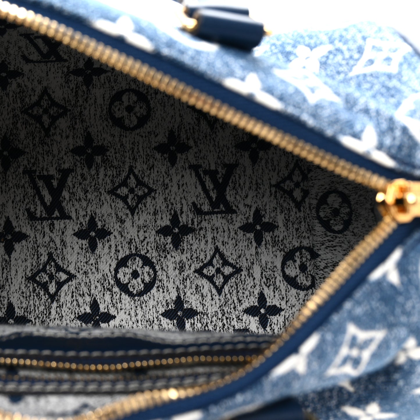 Monogram Jacquard Denim Speedy Bandouliere 25 Bleu